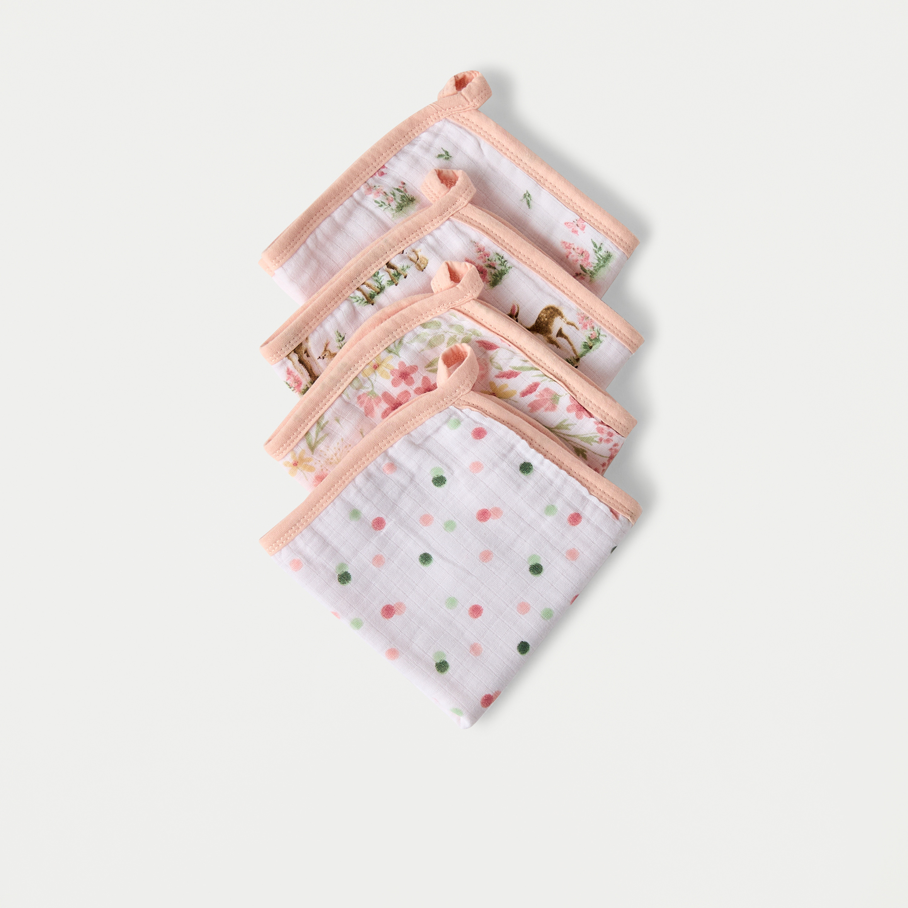 طقم مناشف تنظيف بطبعات 4 قطع من جيجلز - 25x25 سم-baby-bathandcare-towels-image-2