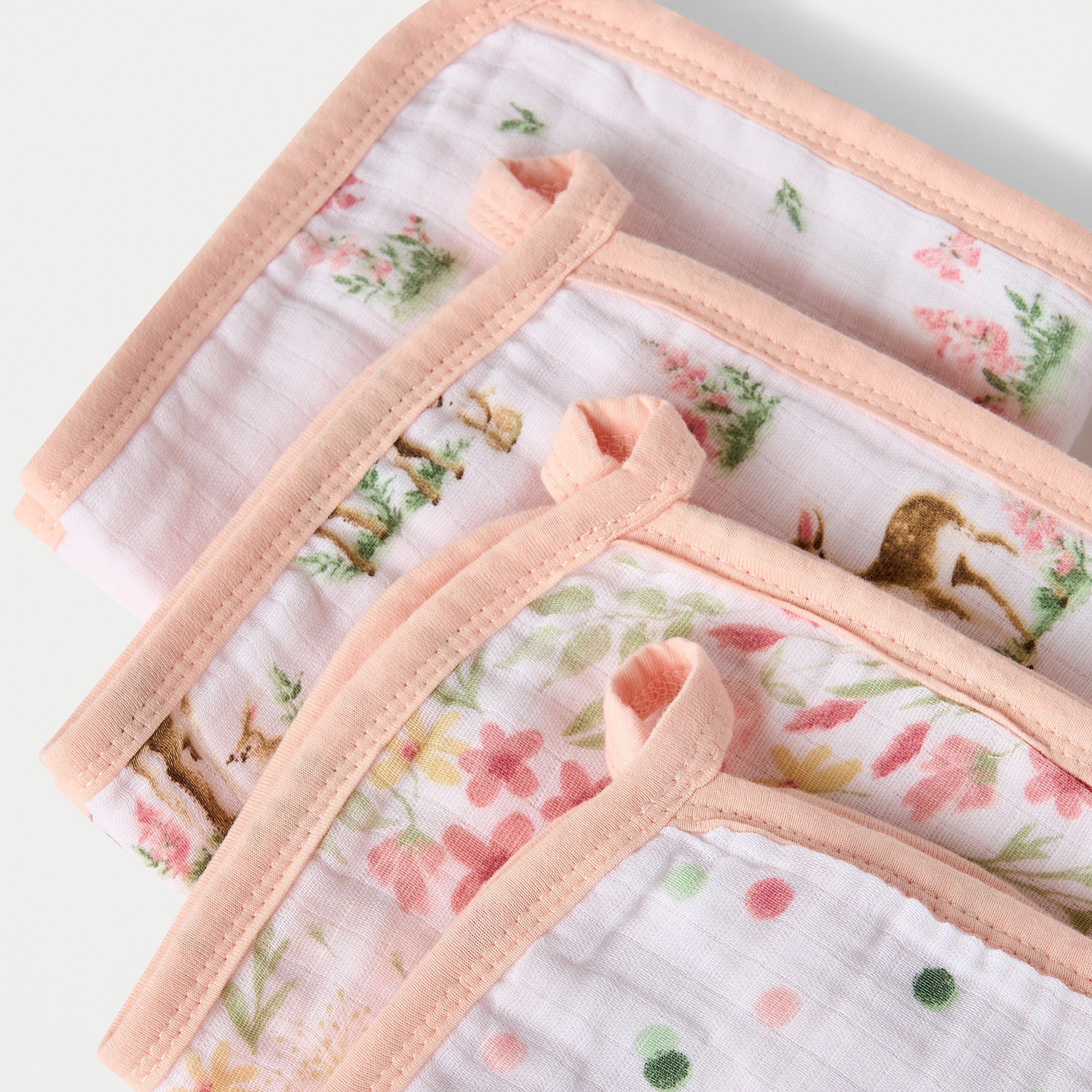طقم مناشف تنظيف بطبعات 4 قطع من جيجلز - 25x25 سم-baby-bathandcare-towels-image-4