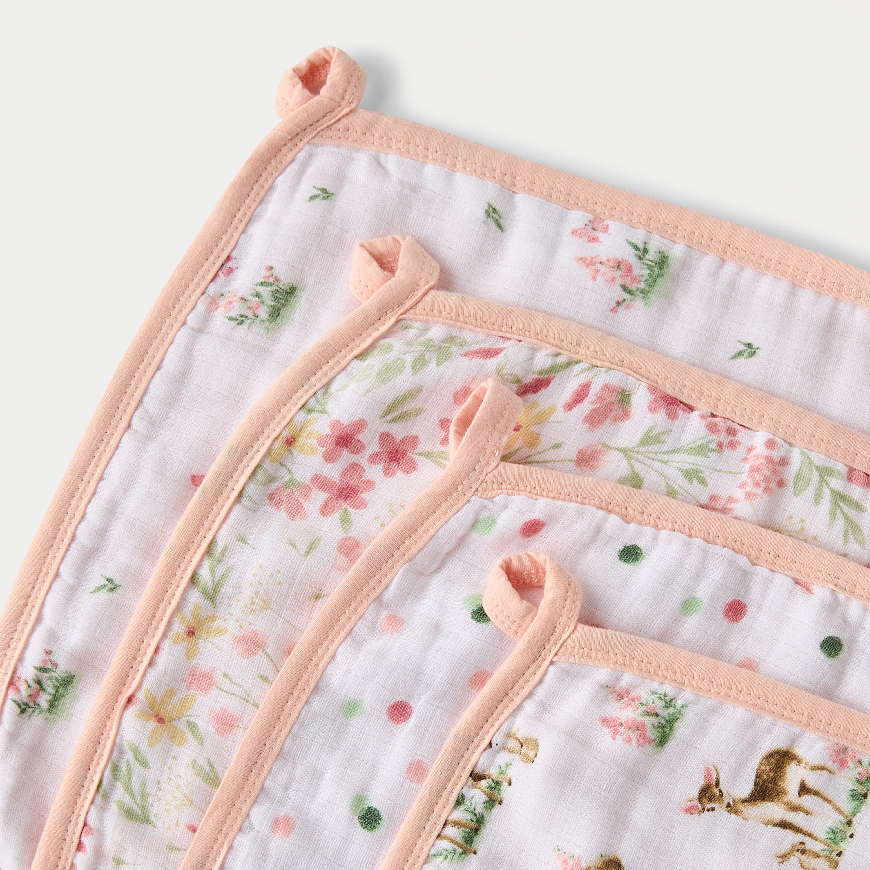 طقم مناشف تنظيف بطبعات 4 قطع من جيجلز - 25x25 سم-baby-bathandcare-towels-image-5