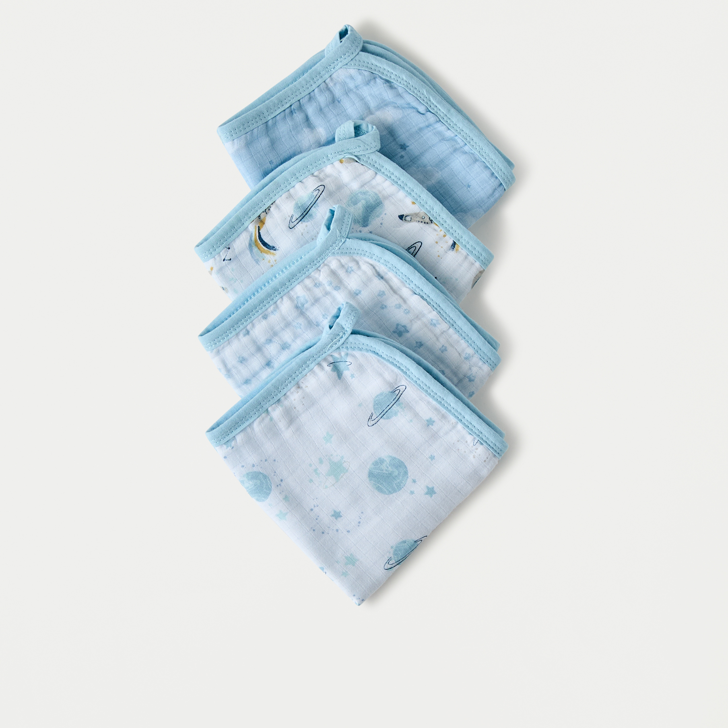 Giggles 4-Piece Printed Wash Cloth Set - 25x25 cm-baby-bathandcare-towels-image-2