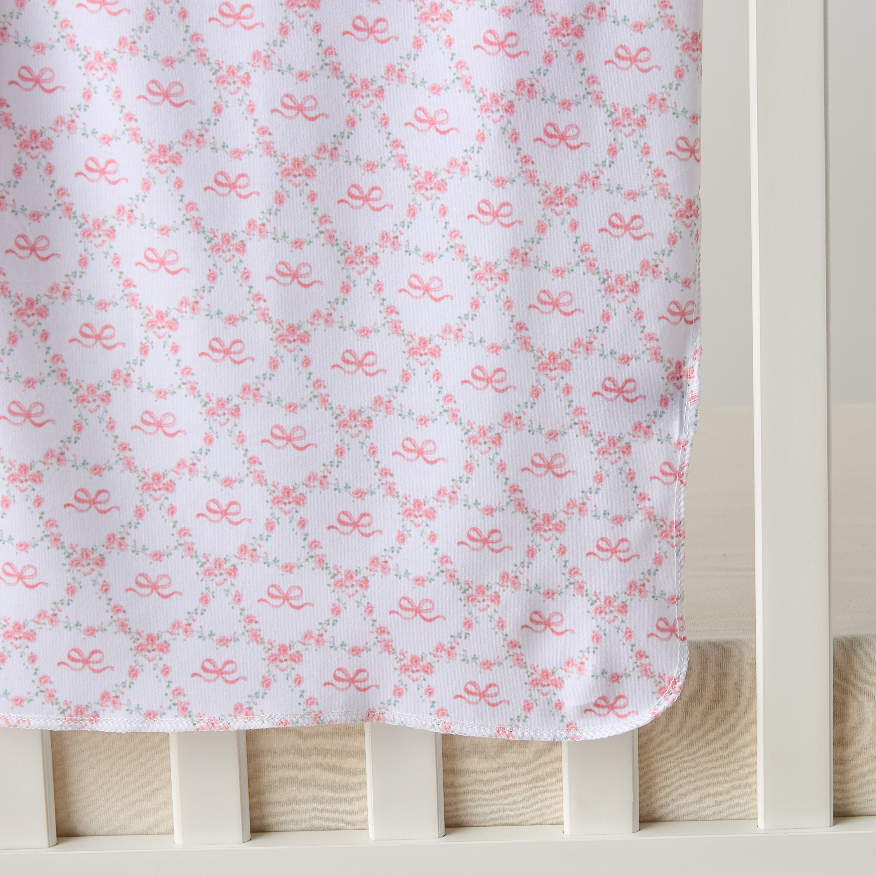 Juniors Floral Print Swaddle Blanket with Headband-baby-nursery-blanketsandswaddles-swaddlesandsleepingbags-image-2