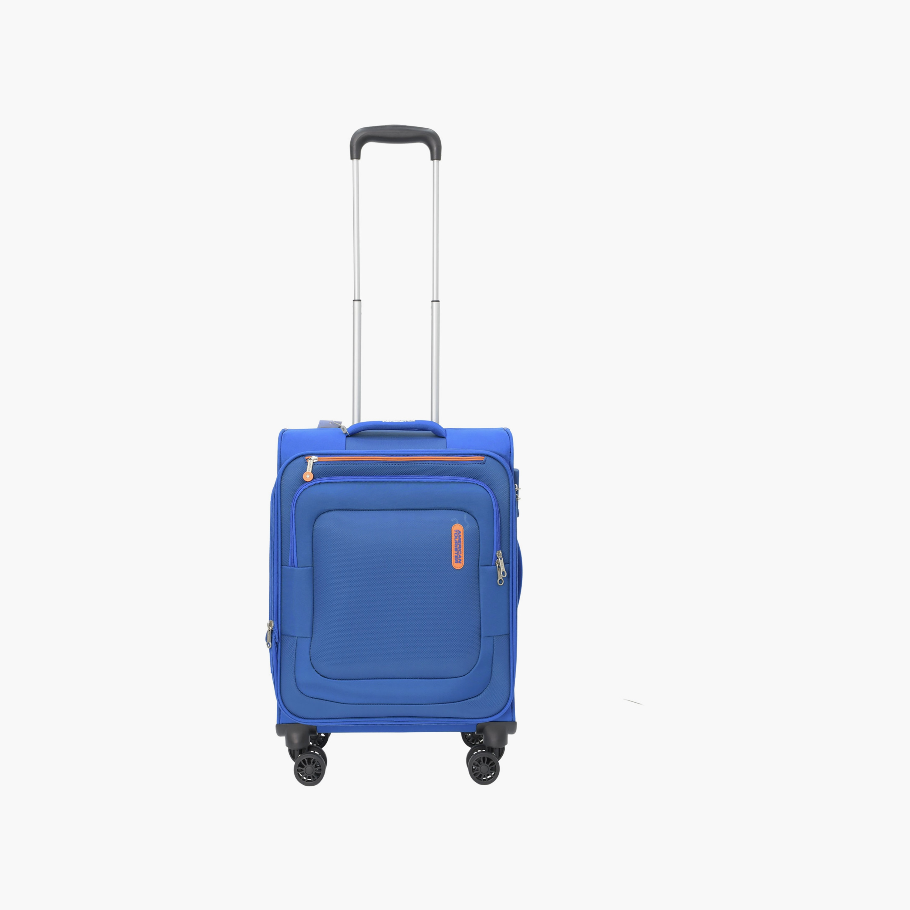 American Tourister Duncan 55CM Small Cabin Polyester Softcase 4 Wheel Trolley Bag with TSA Lock Blue-travel-luggagesandbags-luggage-image-1