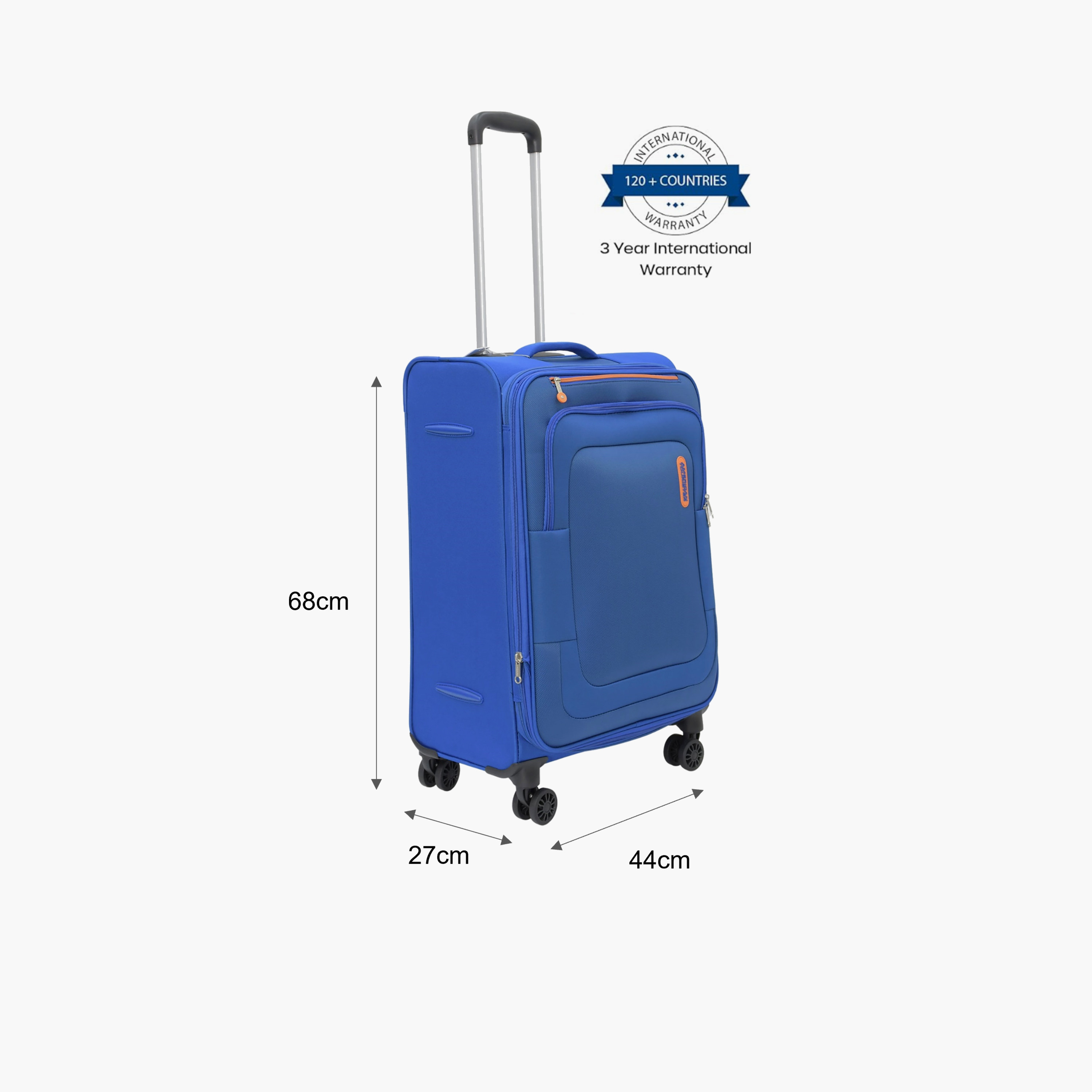 American Tourister Duncan 68CM Medium Check-in Polyester Softcase 4 Wheel Trolley Bag with TSA Lock Blue-travel-luggagesandbags-luggage-image-2