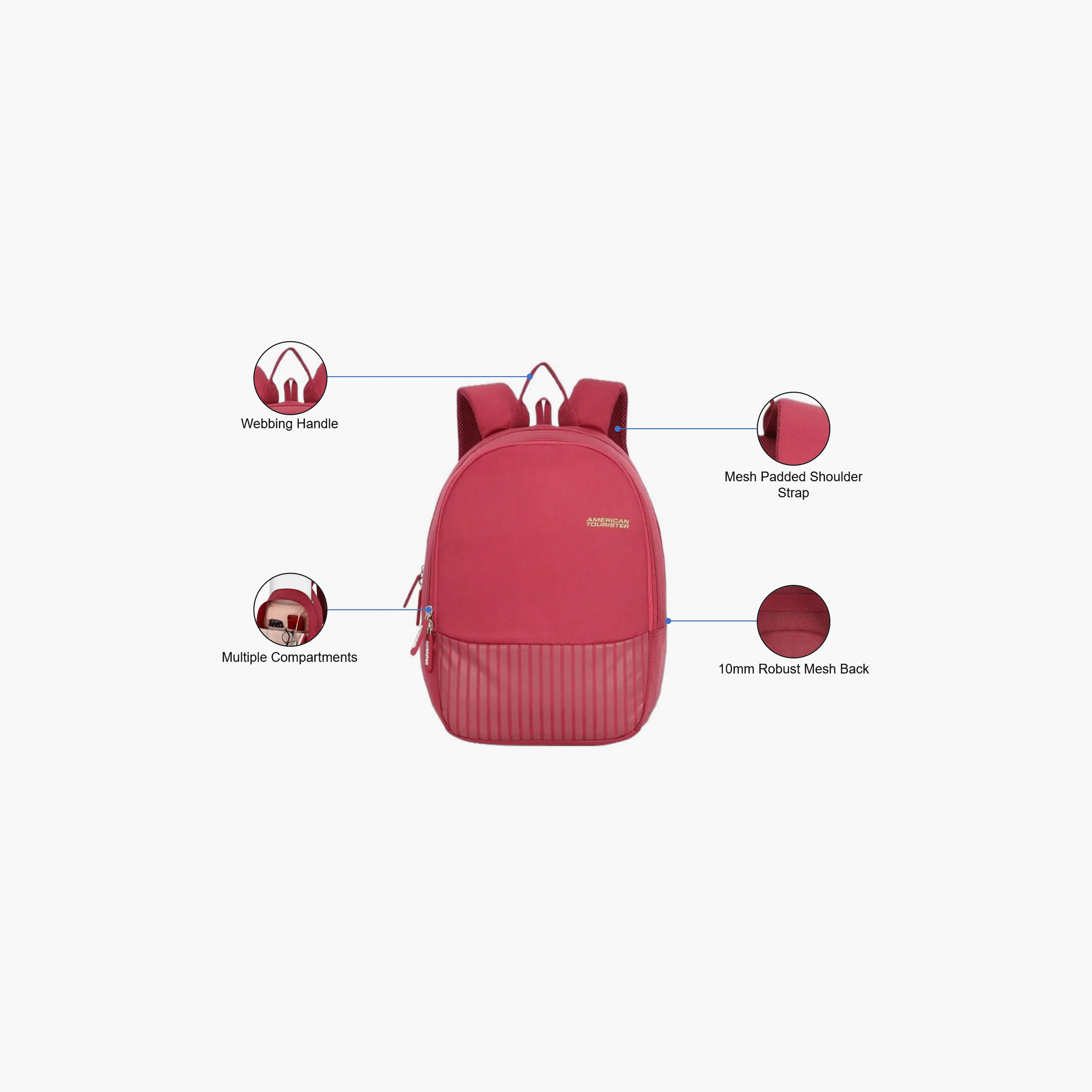 حقيبة ظهر بيلا 2.0 مقاس 44 سم من أميريكان توريستر-school-bagsandbackpacks-backpacks-image-2
