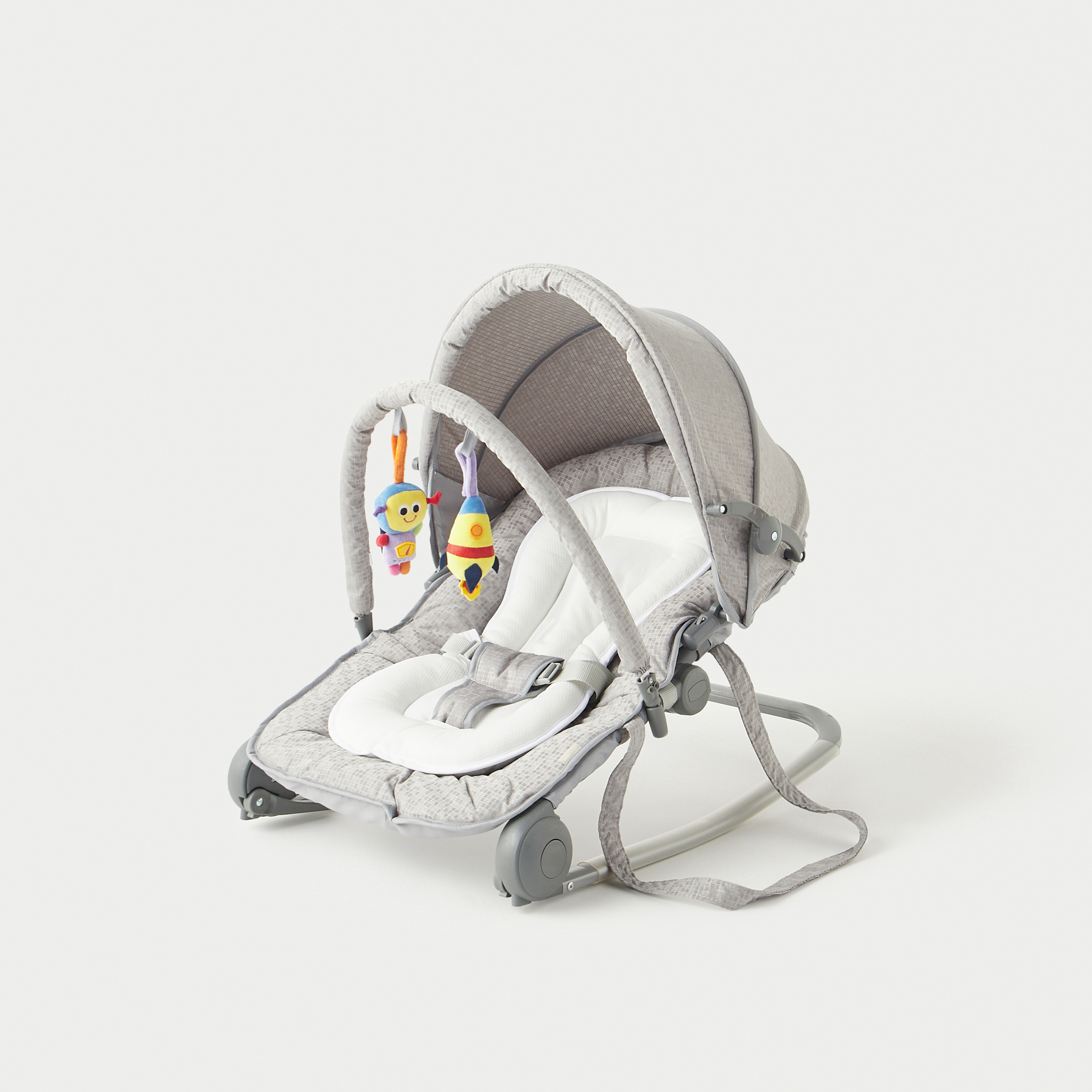 Juniors Granite Baby Rocker with Canopy and Music Toy Bar-baby-infantactivity-rockers-image-2