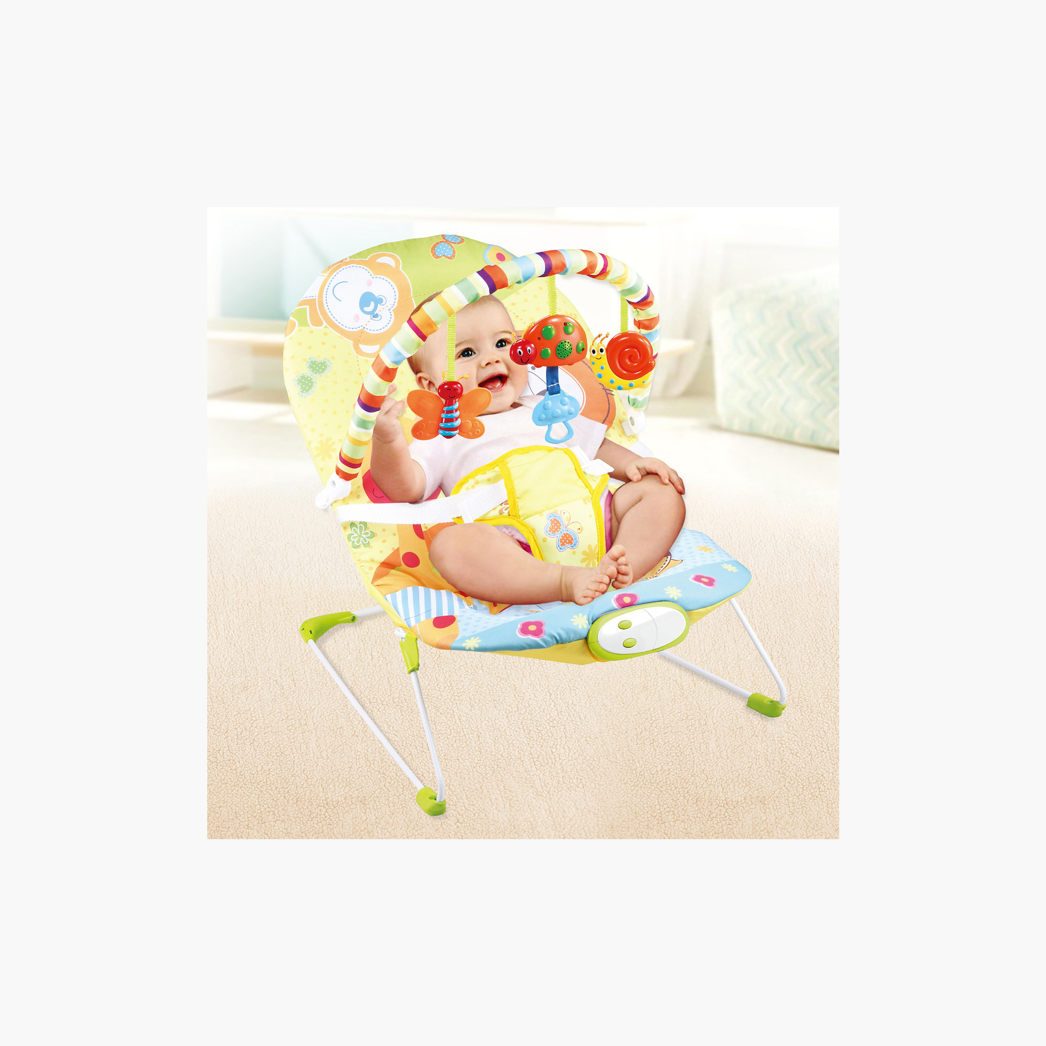 Juniors Adan Printed Baby Bouncer with Music