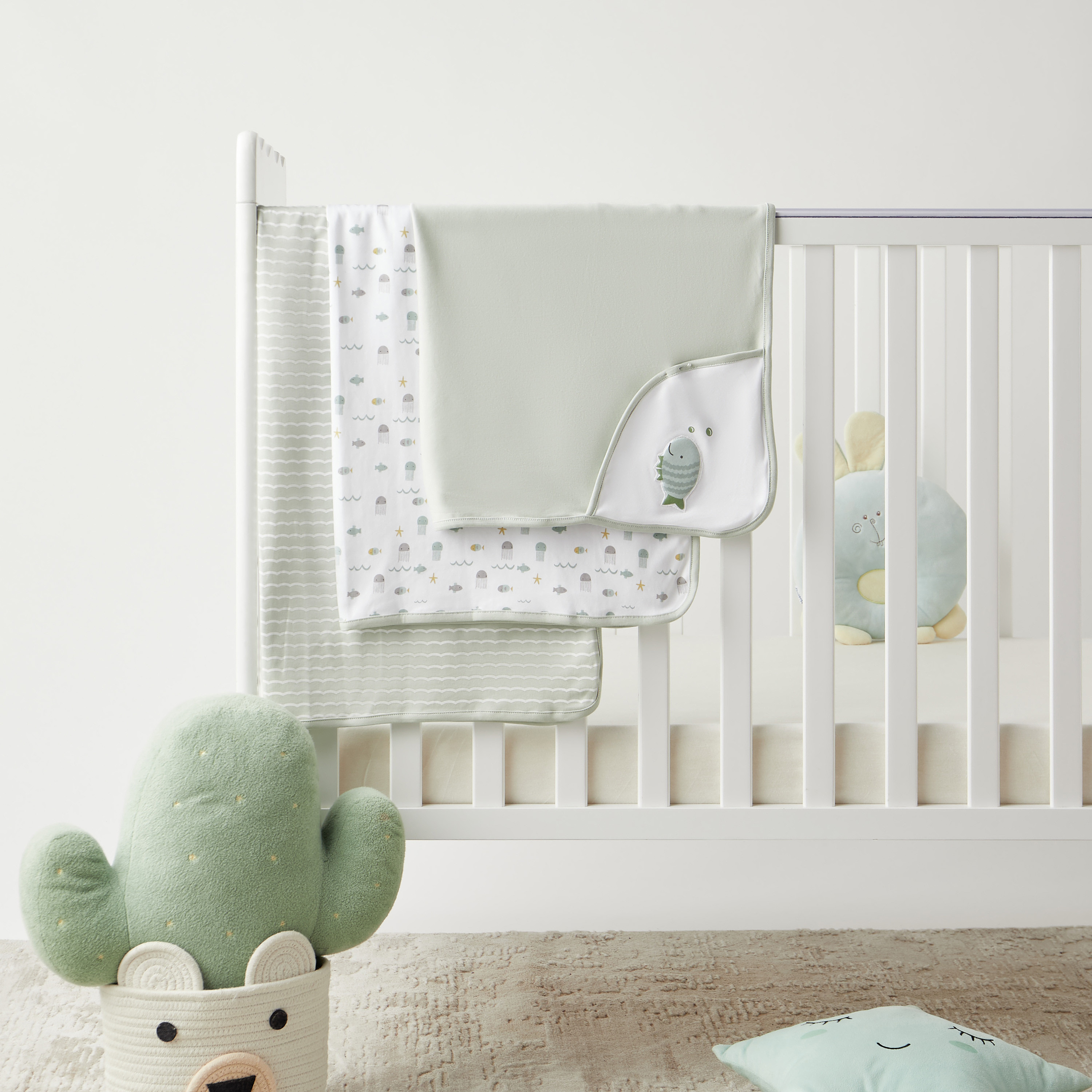 Giggles 3-Piece Printed Receiving Blanket Set - 80x80 cm-baby-nursery-blanketsandswaddles-receivingblankets-image-1