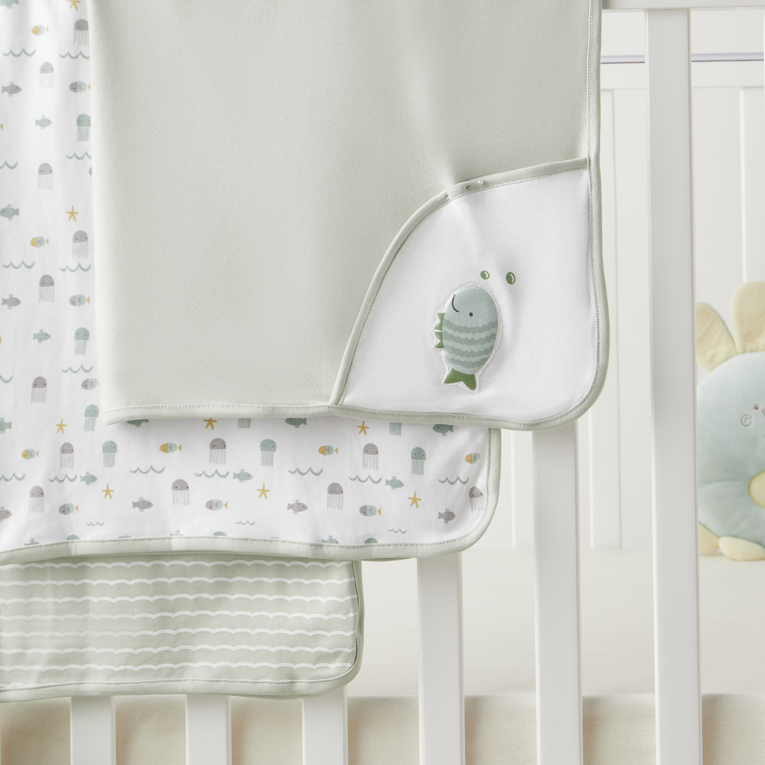 Giggles 3-Piece Printed Receiving Blanket Set - 80x80 cm-baby-nursery-blanketsandswaddles-receivingblankets-image-3