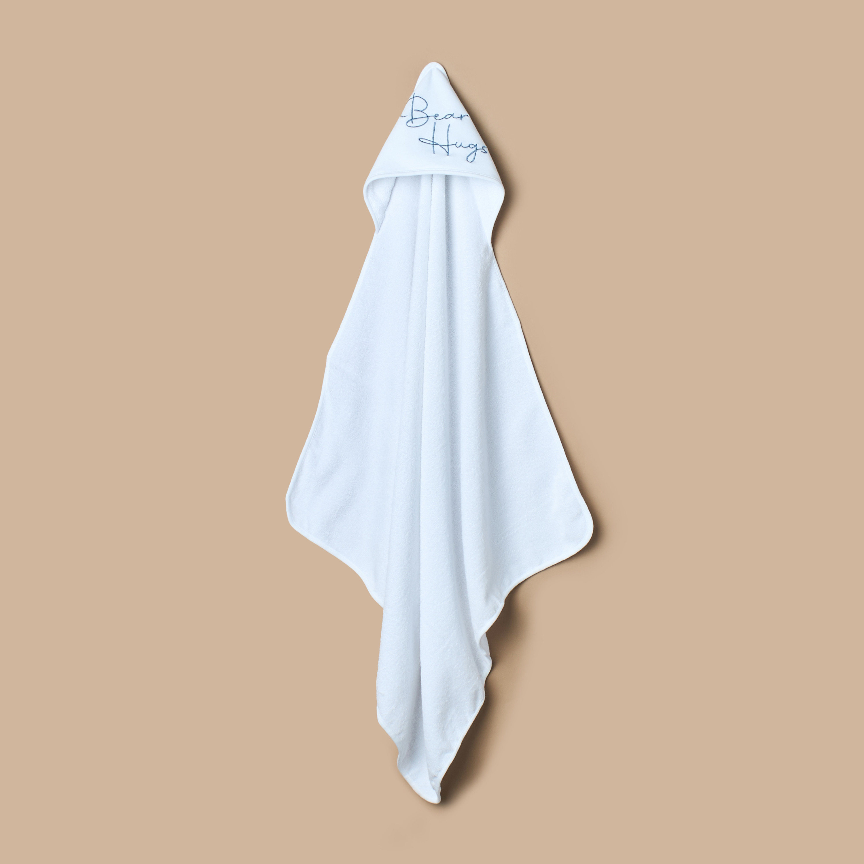 طقم مناشف بقبعة وزخارف قطعتين من جونيورز - 80x80 سم-baby-bathandcare-towels-image-5