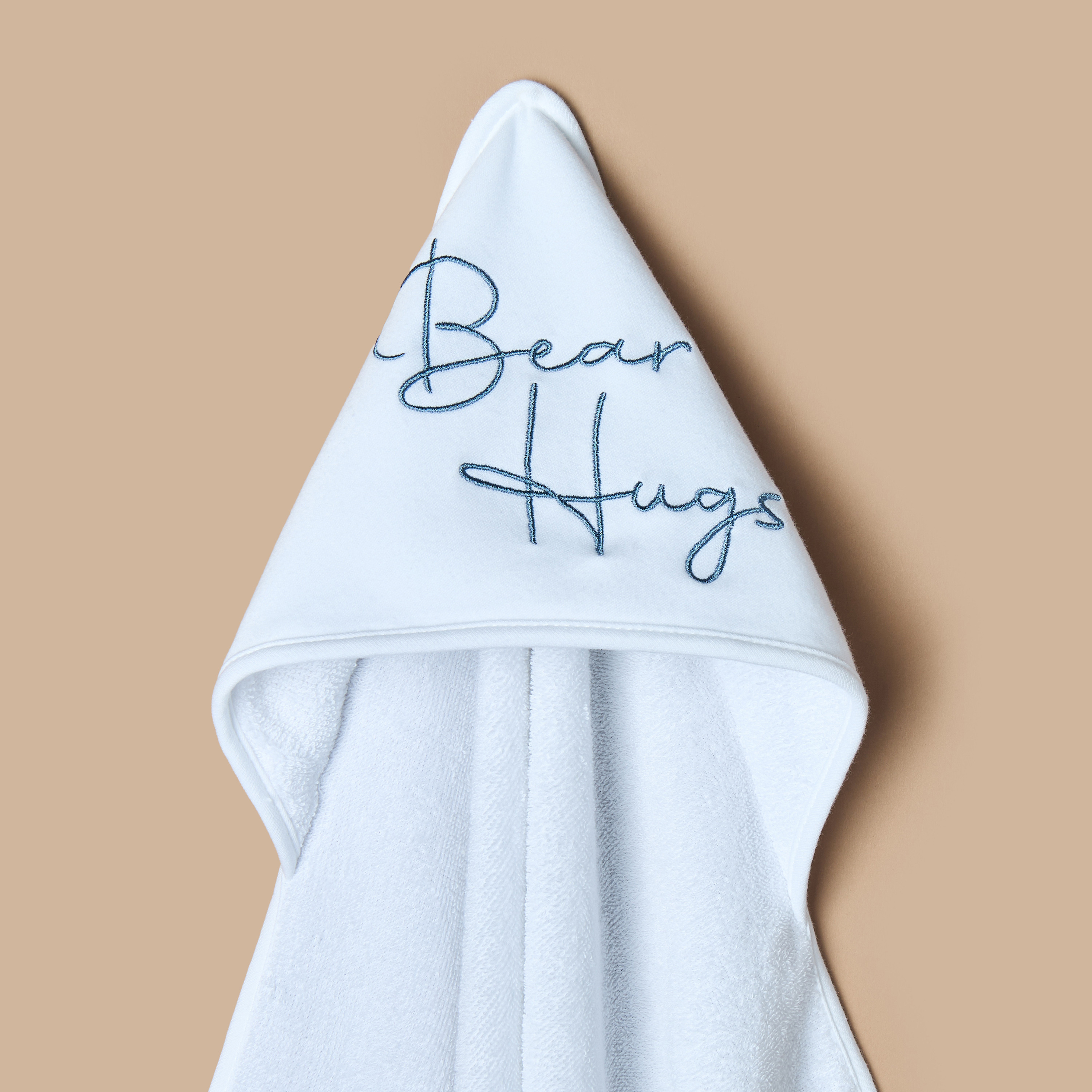 طقم مناشف بقبعة وزخارف قطعتين من جونيورز - 80x80 سم-baby-bathandcare-towels-image-3