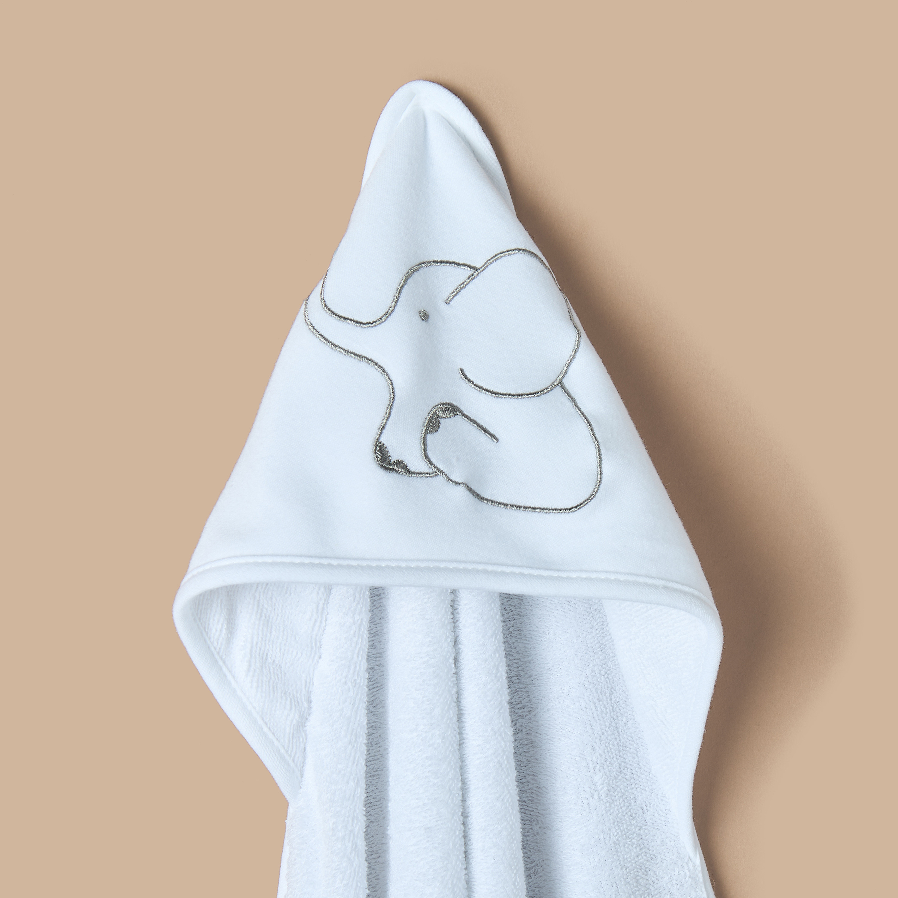 Juniors 2-Piece Applique Detail Hooded Towel Set - 80x80 cm-baby-bathandcare-towels-image-5