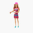 مجموعة لعب دمية مع جواز سفر وردي وقطع طعام وإكسسوارات من باربي -toys-dollsandplaysets-dollplaysets-image-5