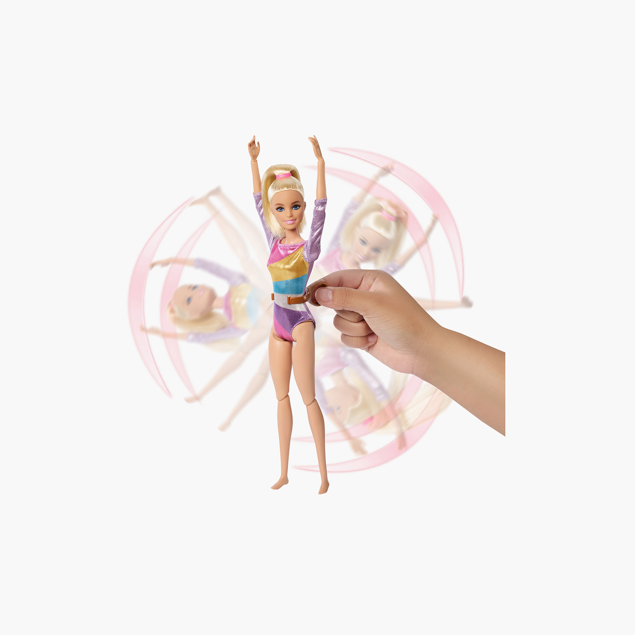 دمية لاعبة جمباز شقراء مع إكسسوارات ومشبك على شكل حرف C لحركة الشقلبة من باربي-toys-dollsandplaysets-dollplaysets-image-3