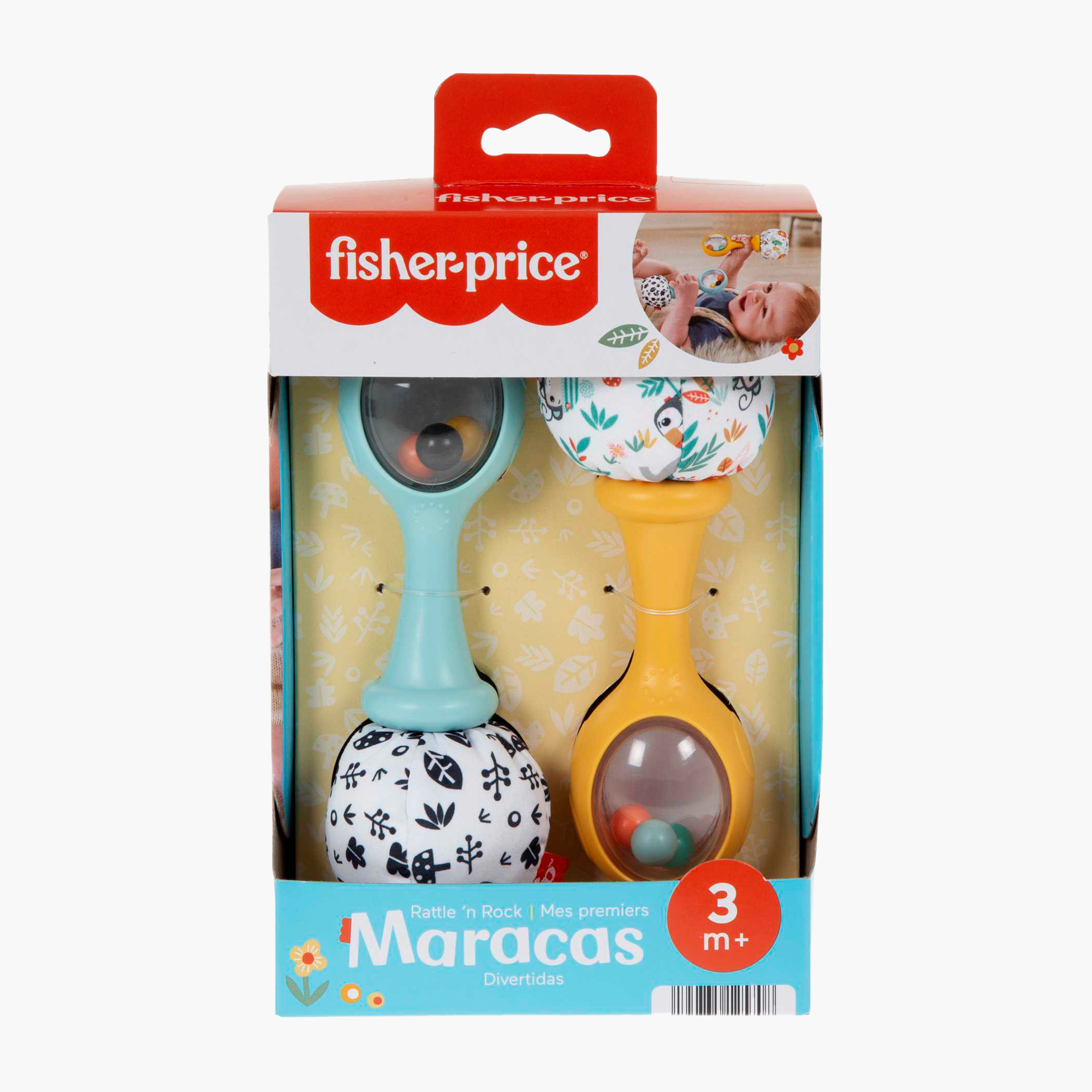 Fisher-Price Rattle ‘n Rock Maracas Baby Rattle Sensory Toys for Babies aged 3 months and older-toys-babyandtoddlertoys-rattlesandteethers-image-6