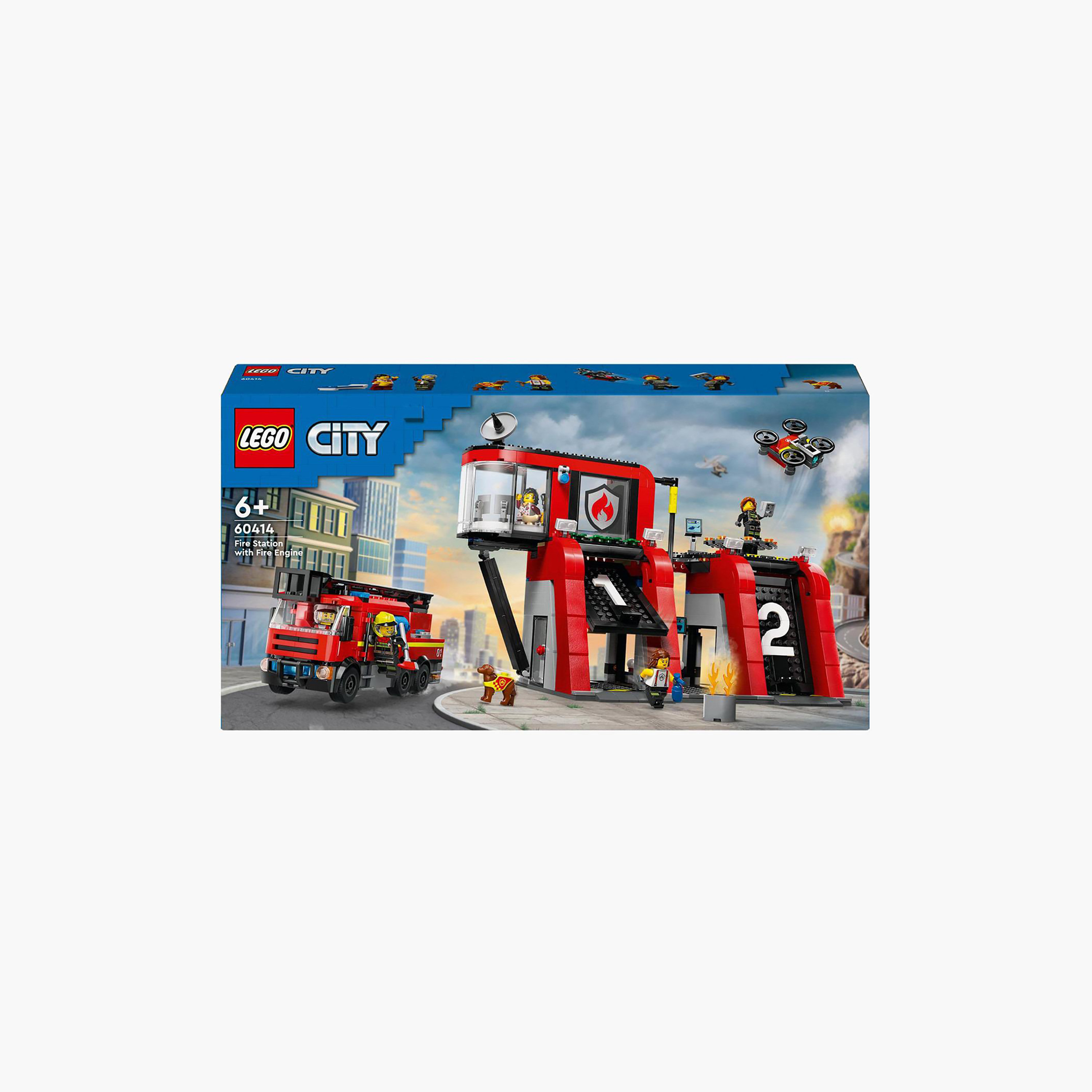 LEGO® City Fire Station with Fire Engine Playset 60414-toys-buildingblocks-blocks-image-7