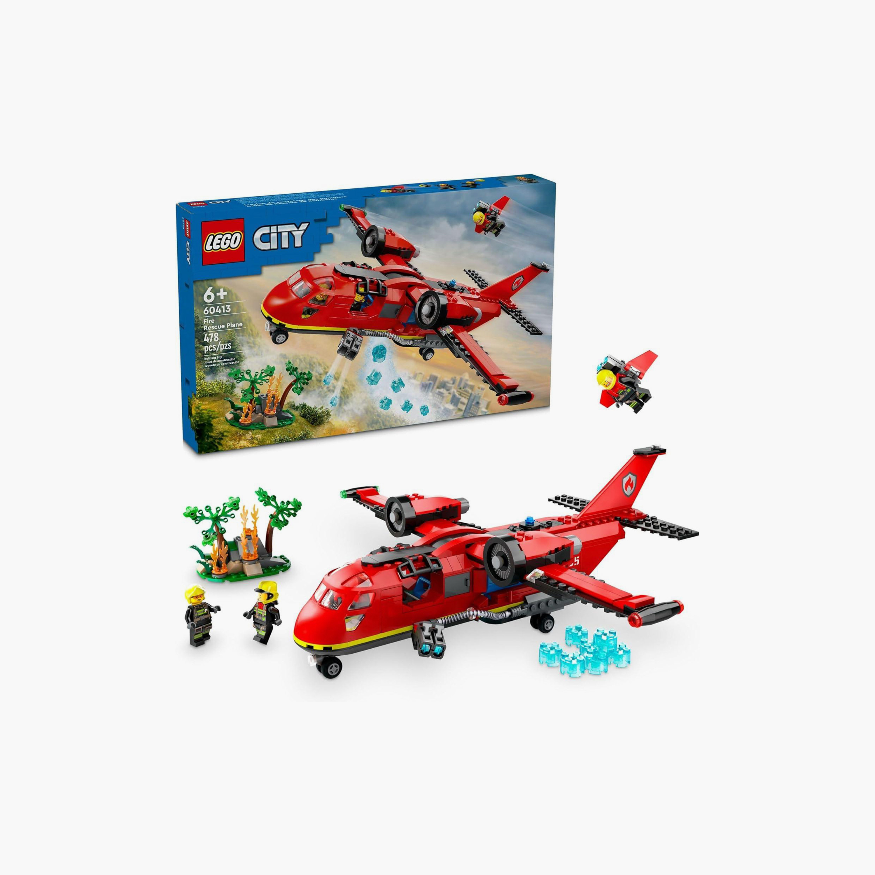 LEGO® City Fire Rescue Plane Building Toy Set 60413-toys-buildingblocks-blocks-image-1