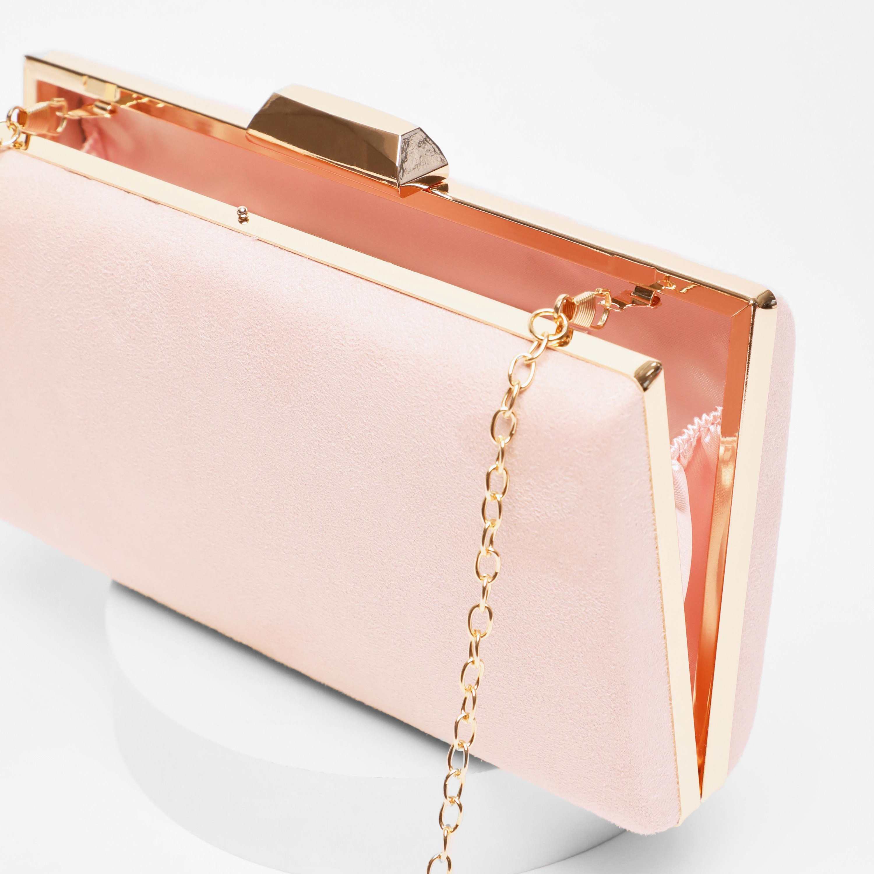 Quiz Plain Clutch with Twist Lock and Chain Detachable Strap-women-bagsandwallets-handbags-image-3