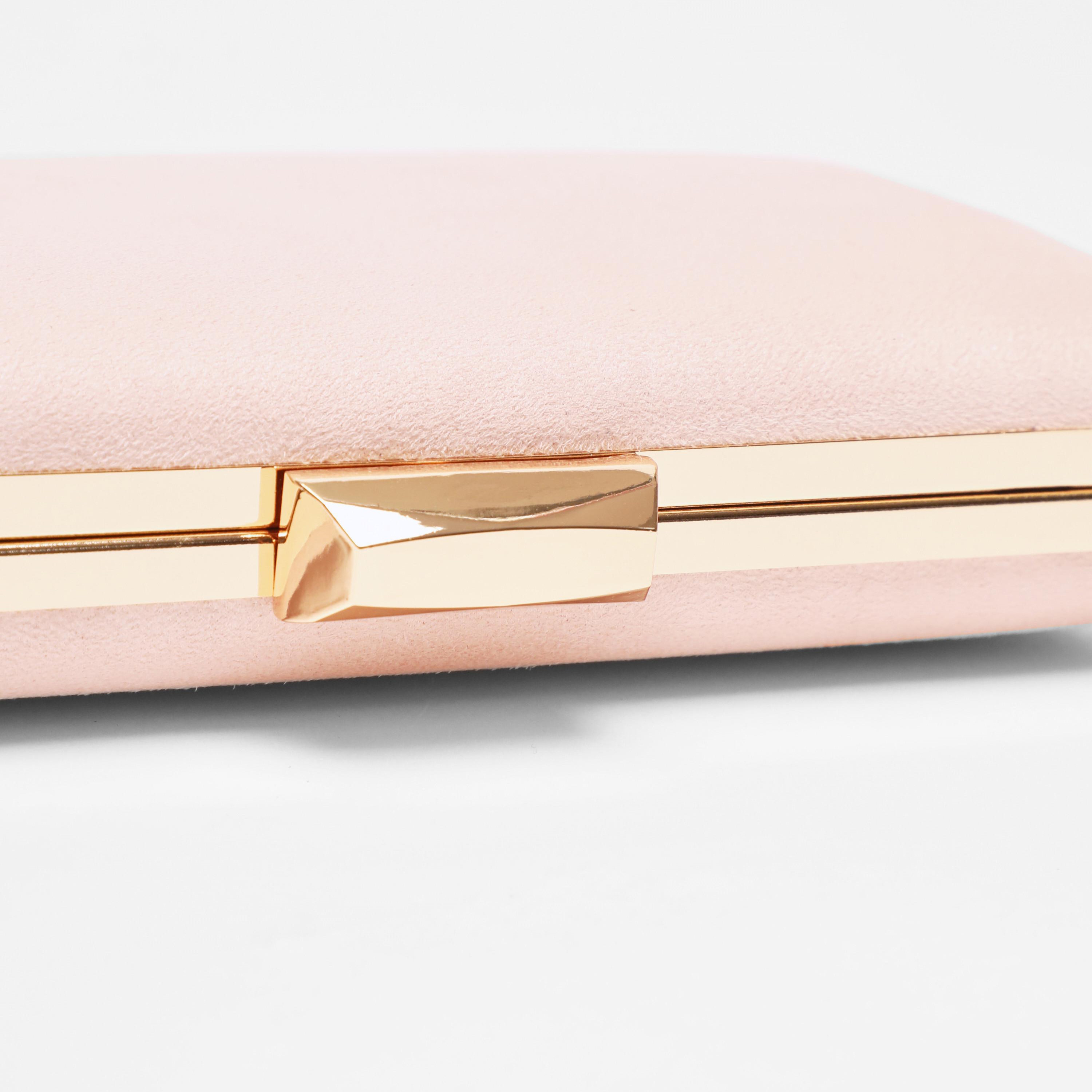 Quiz Plain Clutch with Twist Lock and Chain Detachable Strap-women-bagsandwallets-handbags-image-5