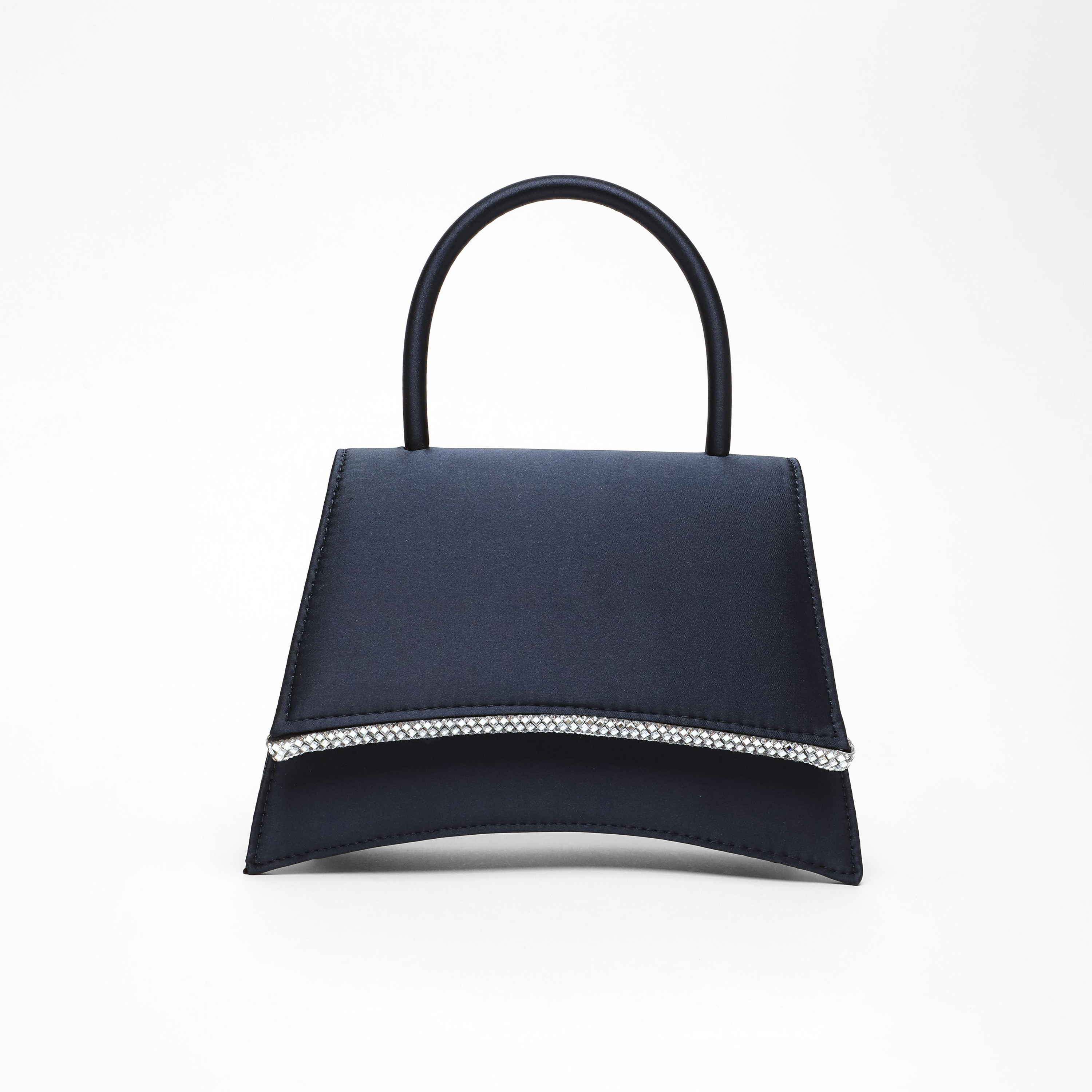 حقيبة يد هاندل علوية سادة من كويز مع قفل تويست-women-bagsandwallets-handbags-image-1