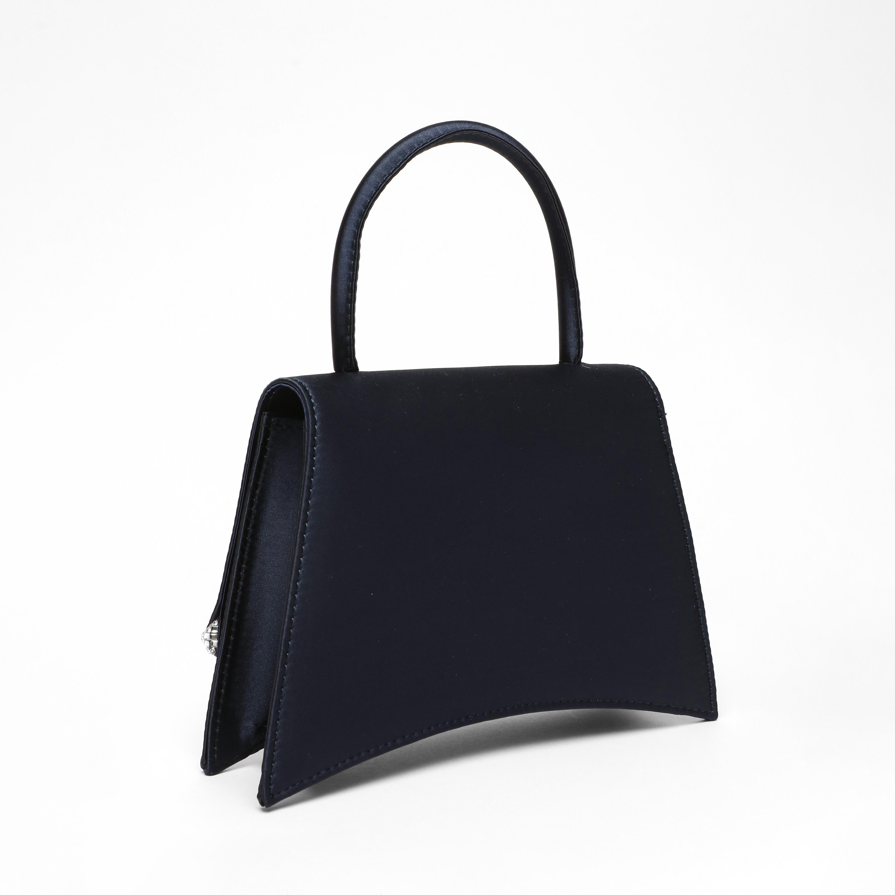 حقيبة يد هاندل علوية سادة من كويز مع قفل تويست-women-bagsandwallets-handbags-image-3