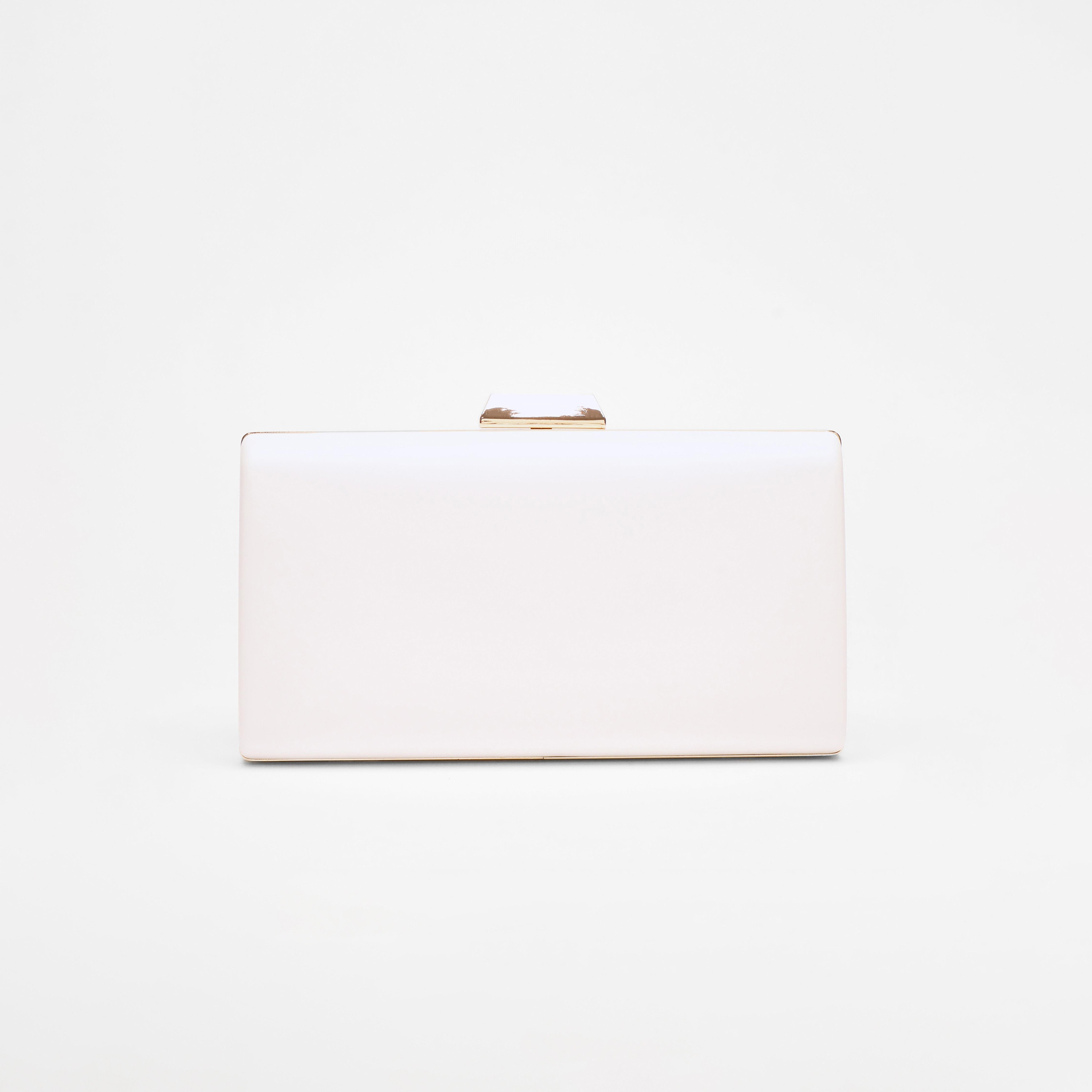 Quiz Plain Clutch with Twist Lock and Chain Detachable Strap-women-bagsandwallets-handbags-image-1