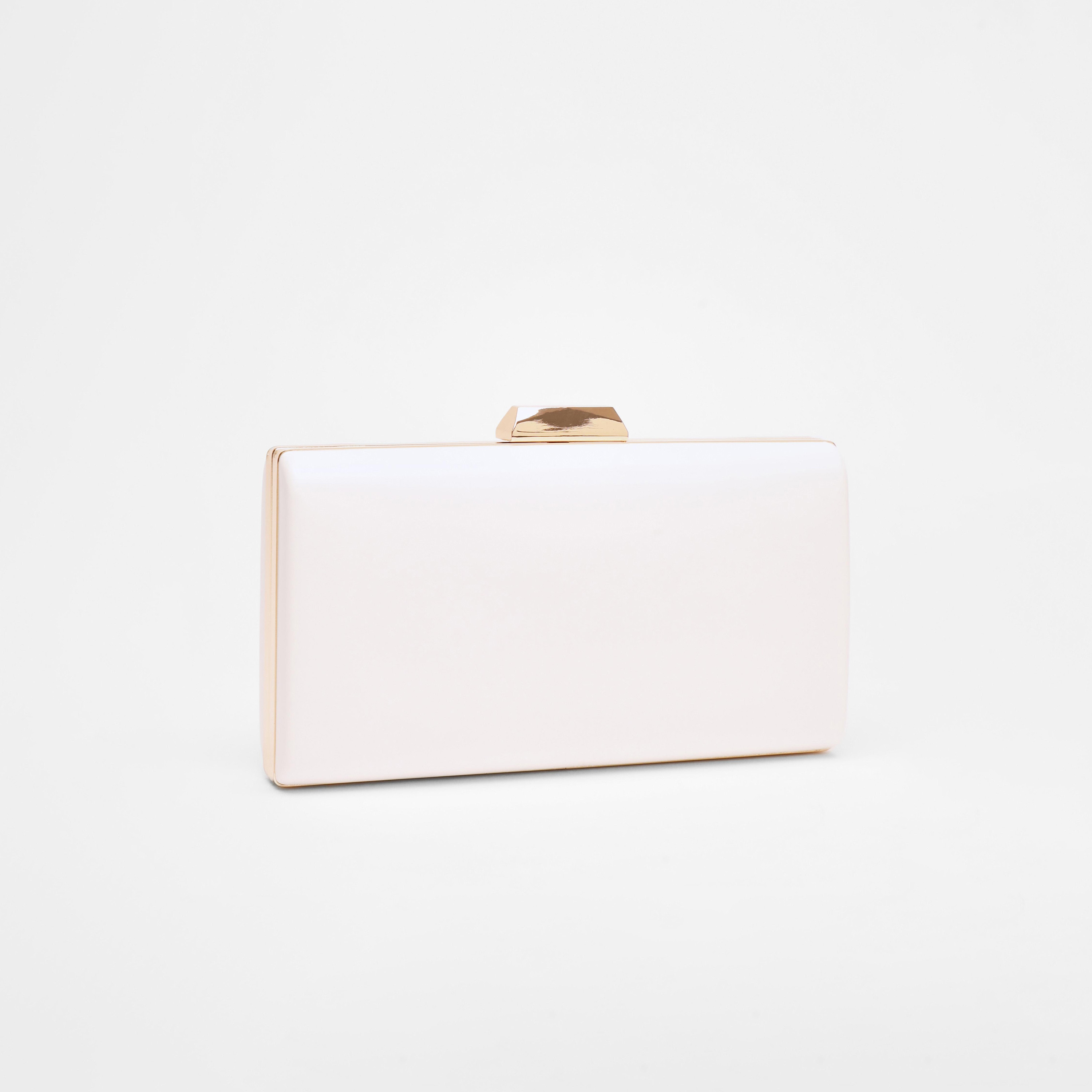 Quiz Plain Clutch with Twist Lock and Chain Detachable Strap-women-bagsandwallets-handbags-image-2