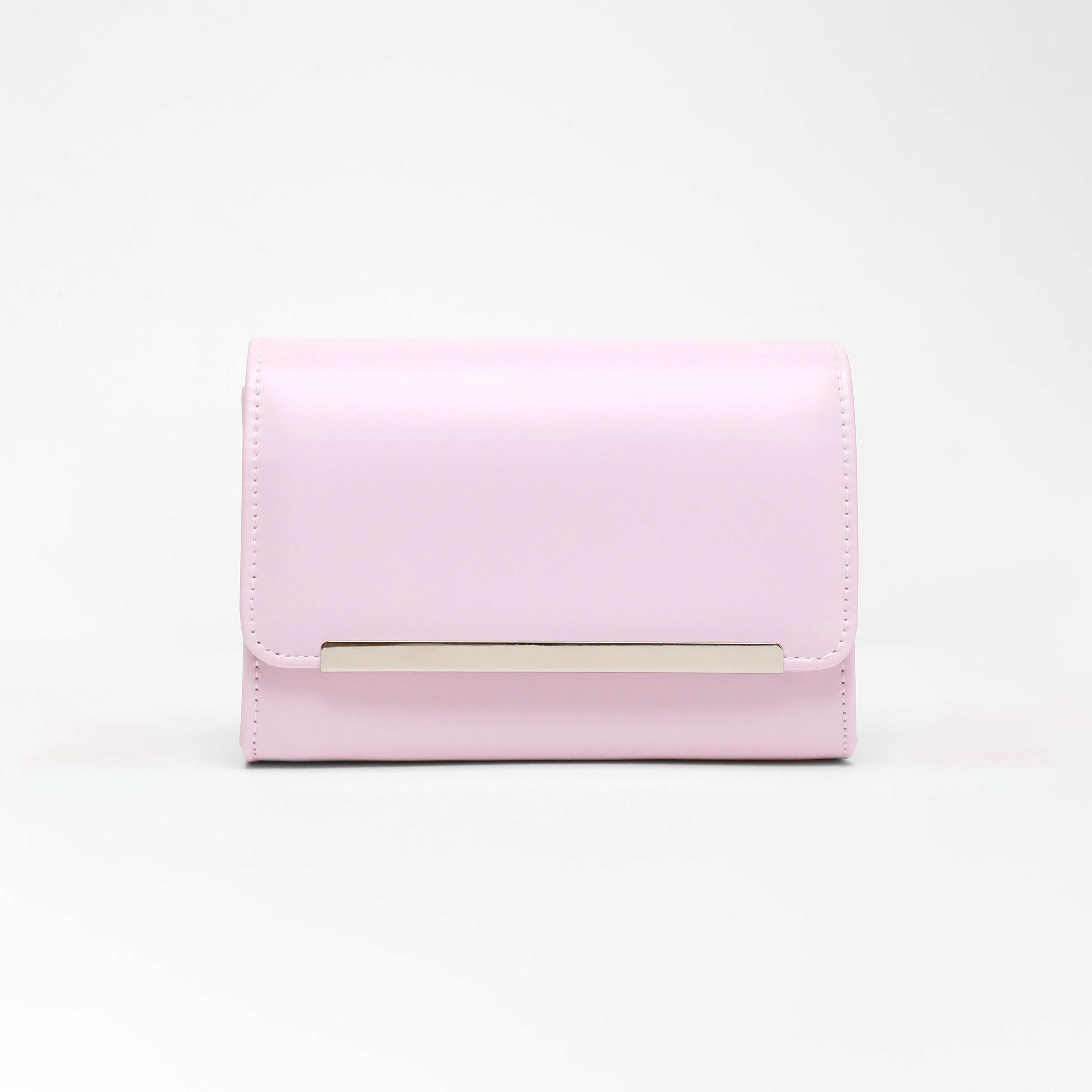 Quiz Plain Clutch with Magnetic Closure and Chain Detachable Strap-women-bagsandwallets-handbags-image-1