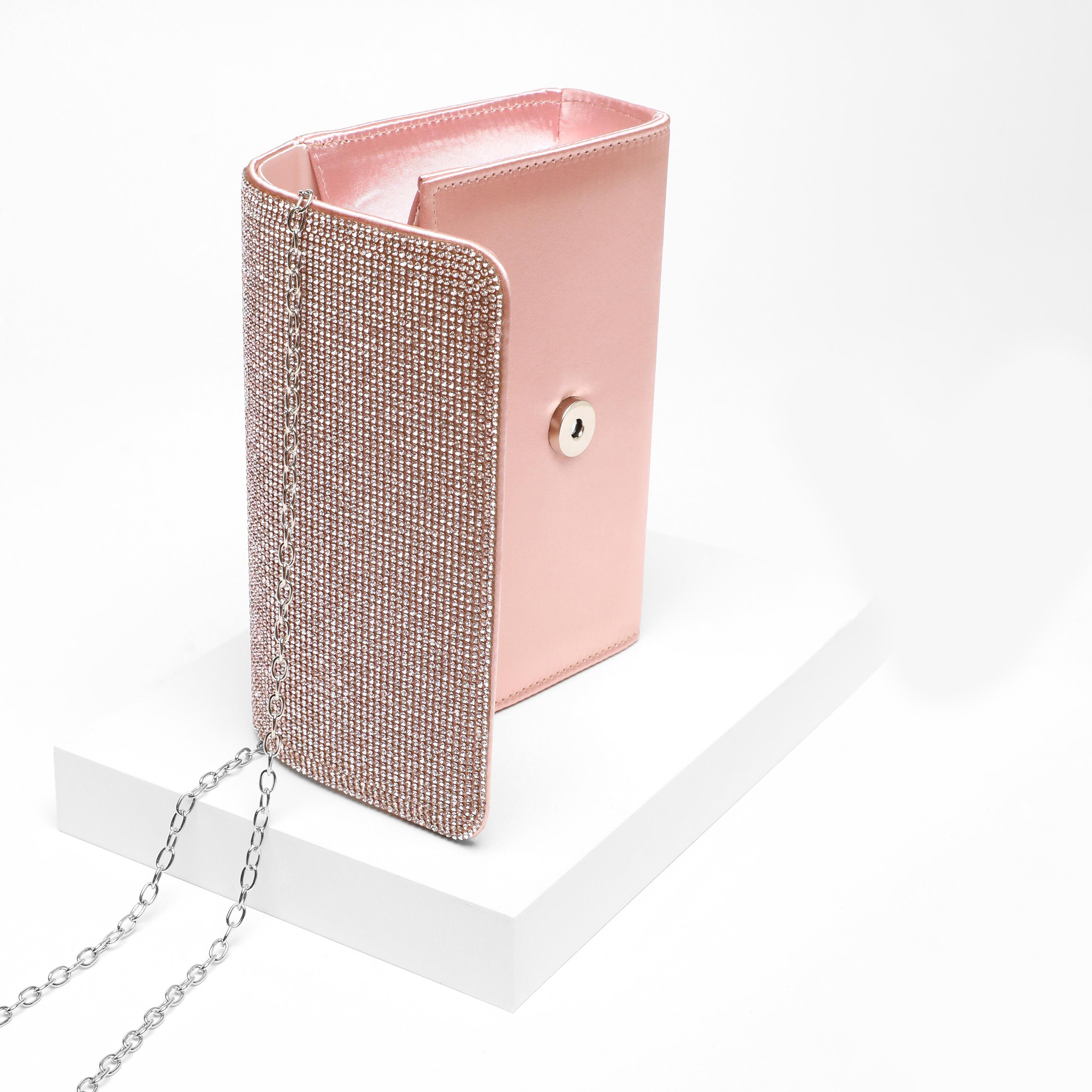 Quiz Embellishment Clutch with Magnetic Closure and Chain Detachable Strap-women-bagsandwallets-handbags-image-3