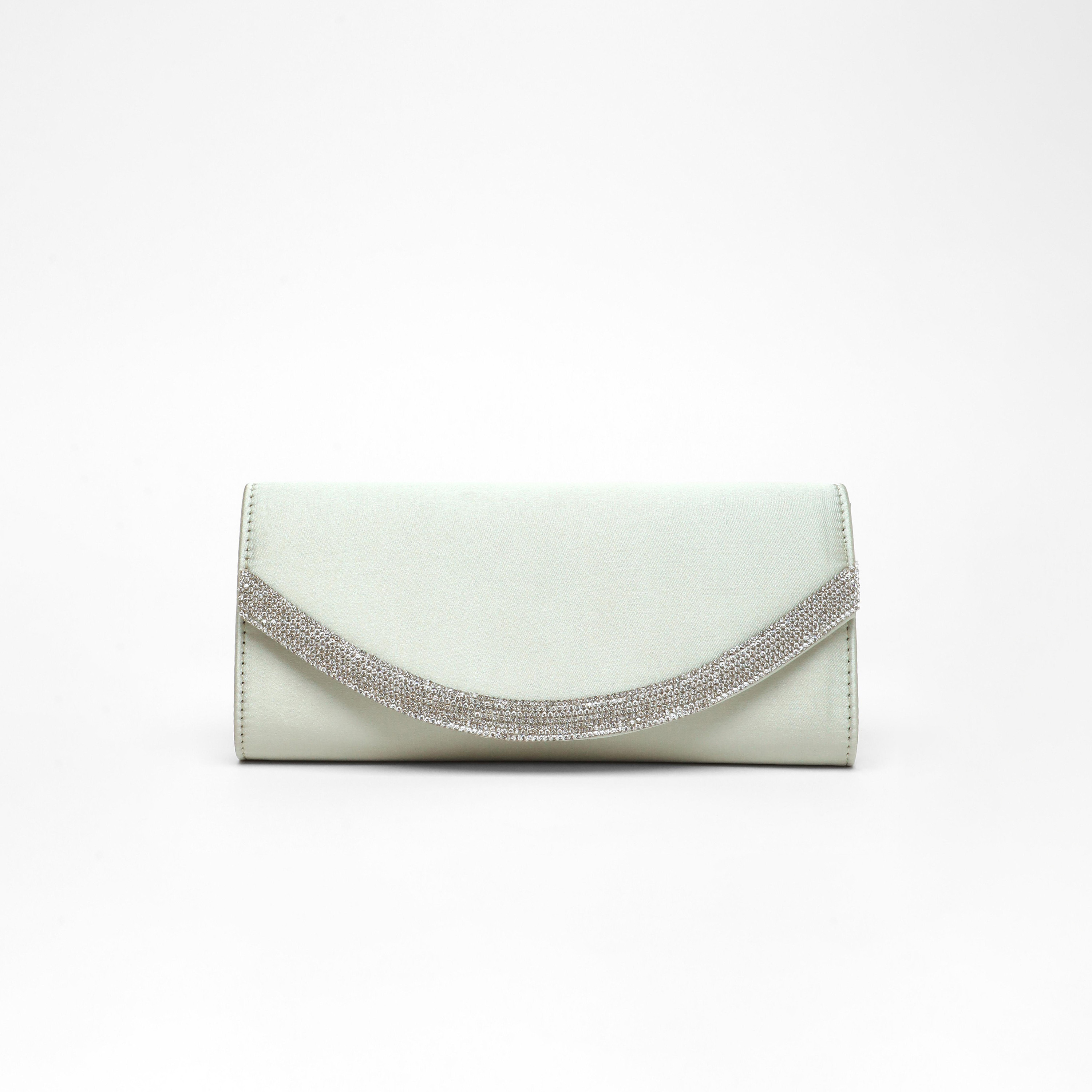 Quiz Embellishment Clutch with Magnetic Closure and Chain Detachable Strap-women-bagsandwallets-handbags-image-1