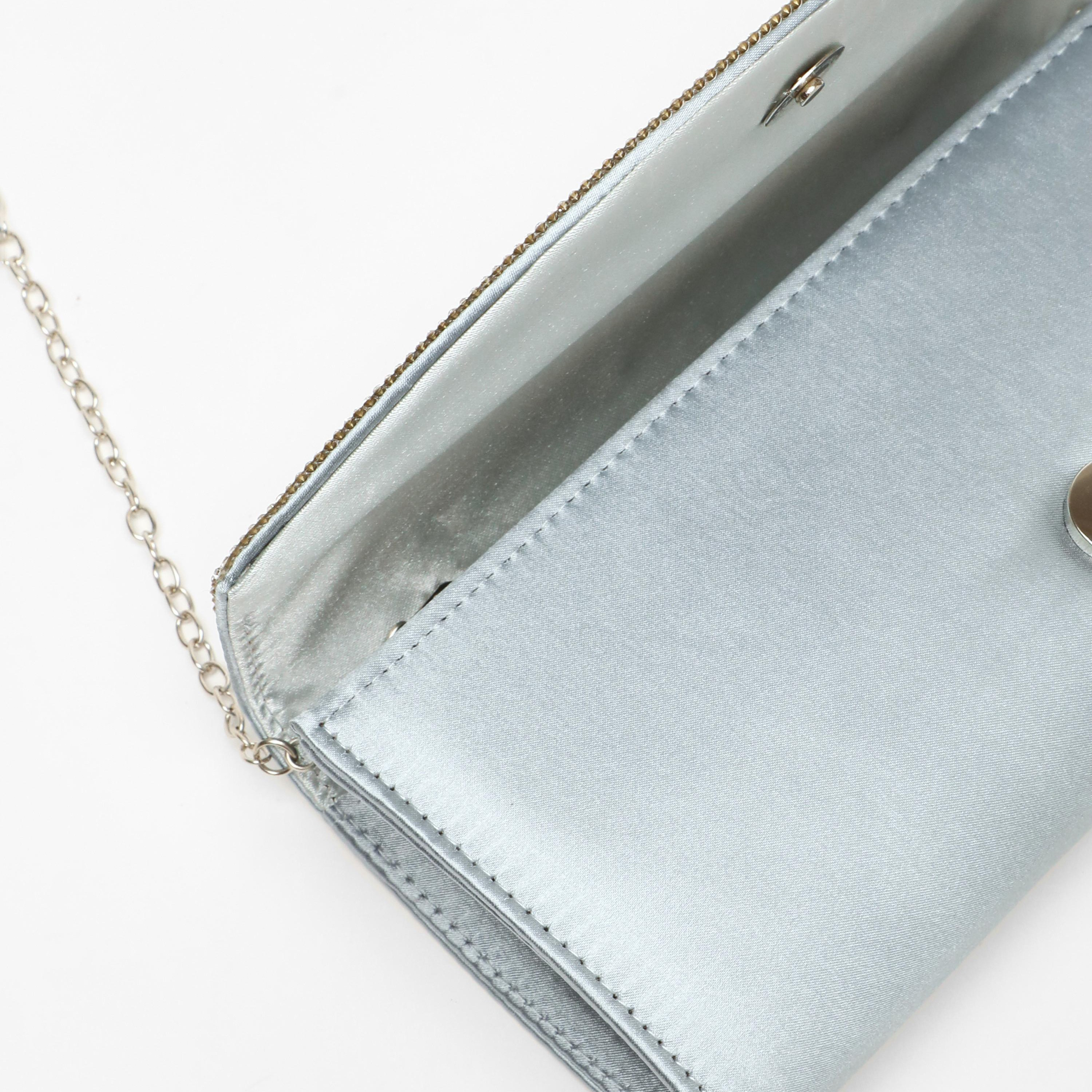 Quiz Embellishment Clutch with Magnetic Closure and Chain Detachable Strap-women-bagsandwallets-handbags-image-3