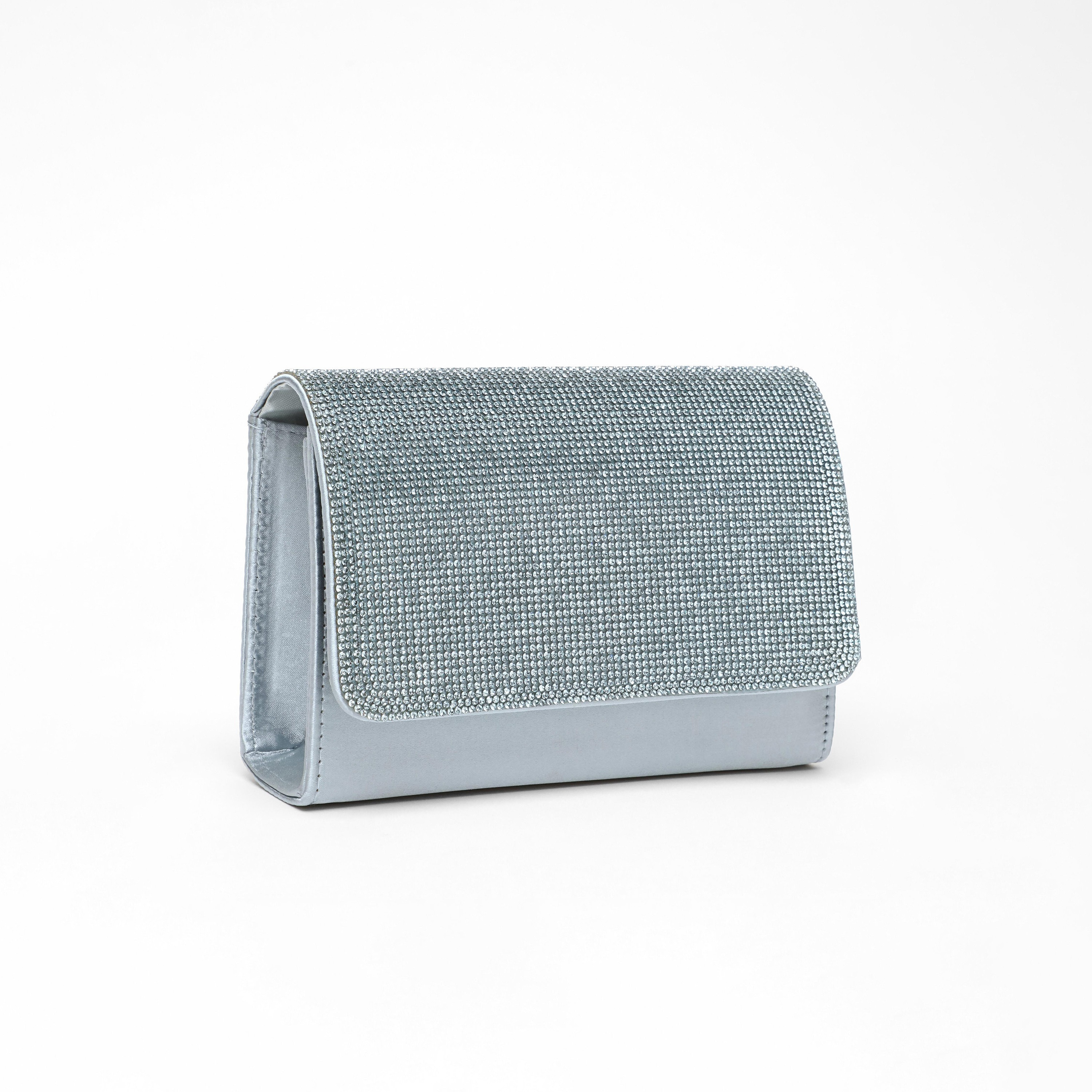 Quiz Embellishment Clutch with Magnetic Closure and Chain Detachable Strap-women-bagsandwallets-handbags-image-2