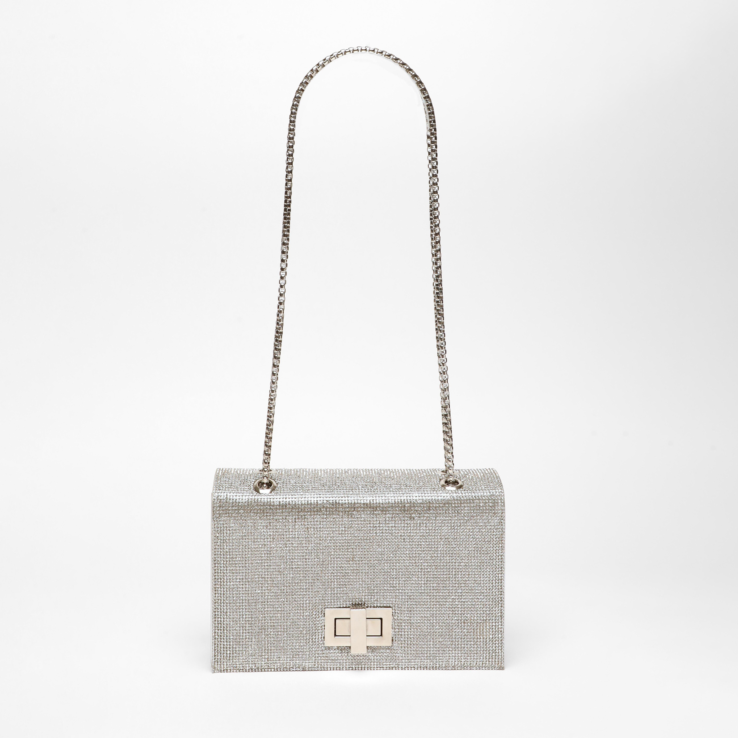 حقيبة كروس بودي من كويز مزينة مع قفل تويست وحزام سلسلة قابلة للفصل-women-bagsandwallets-handbags-image-1