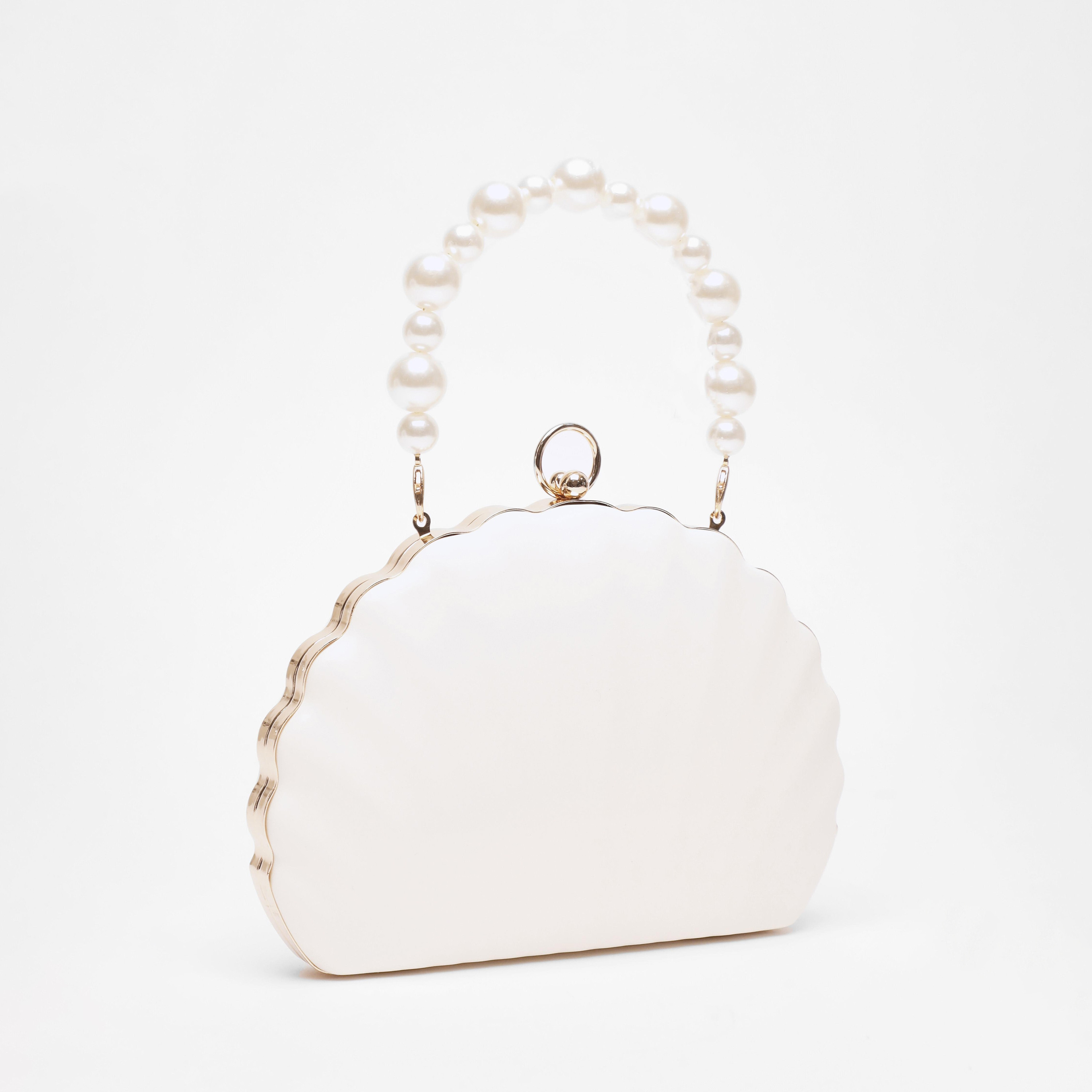 Quiz Plain Pearl Handle Shell Box Clutch with Twist Lock and Chain Detachable Strap-women-bagsandwallets-handbags-image-2