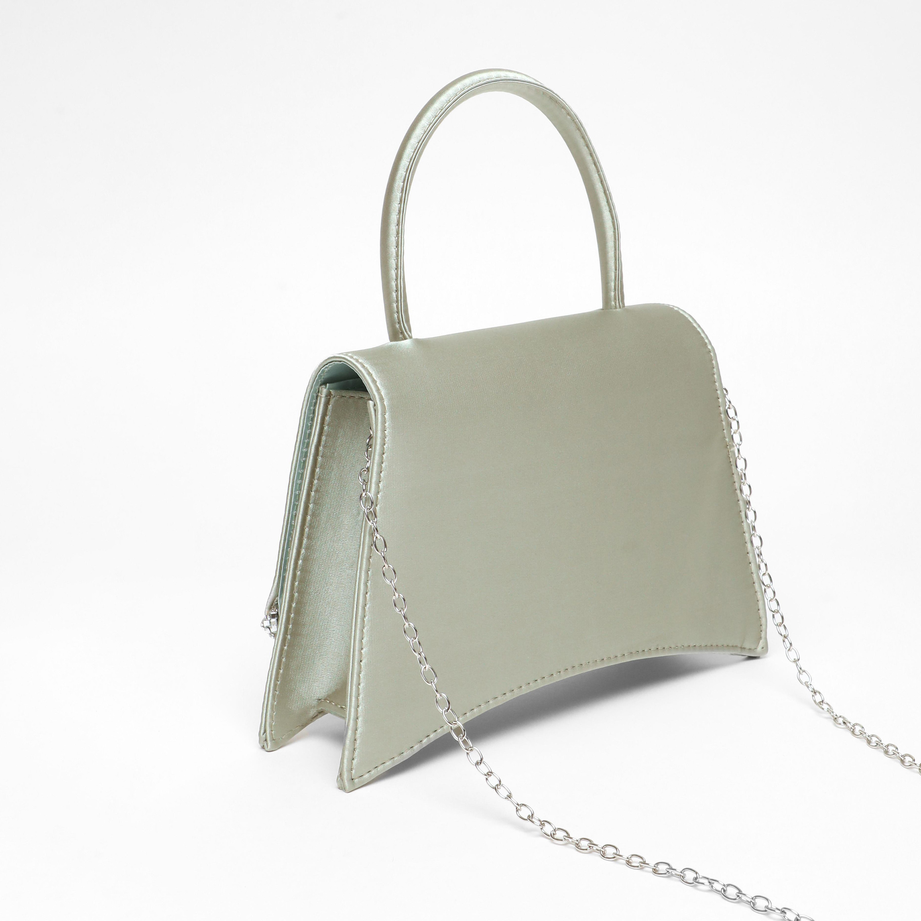 Quiz Embellishment Top Handel Handheld Bag with Magnetic Closure-women-bagsandwallets-handbags-image-2