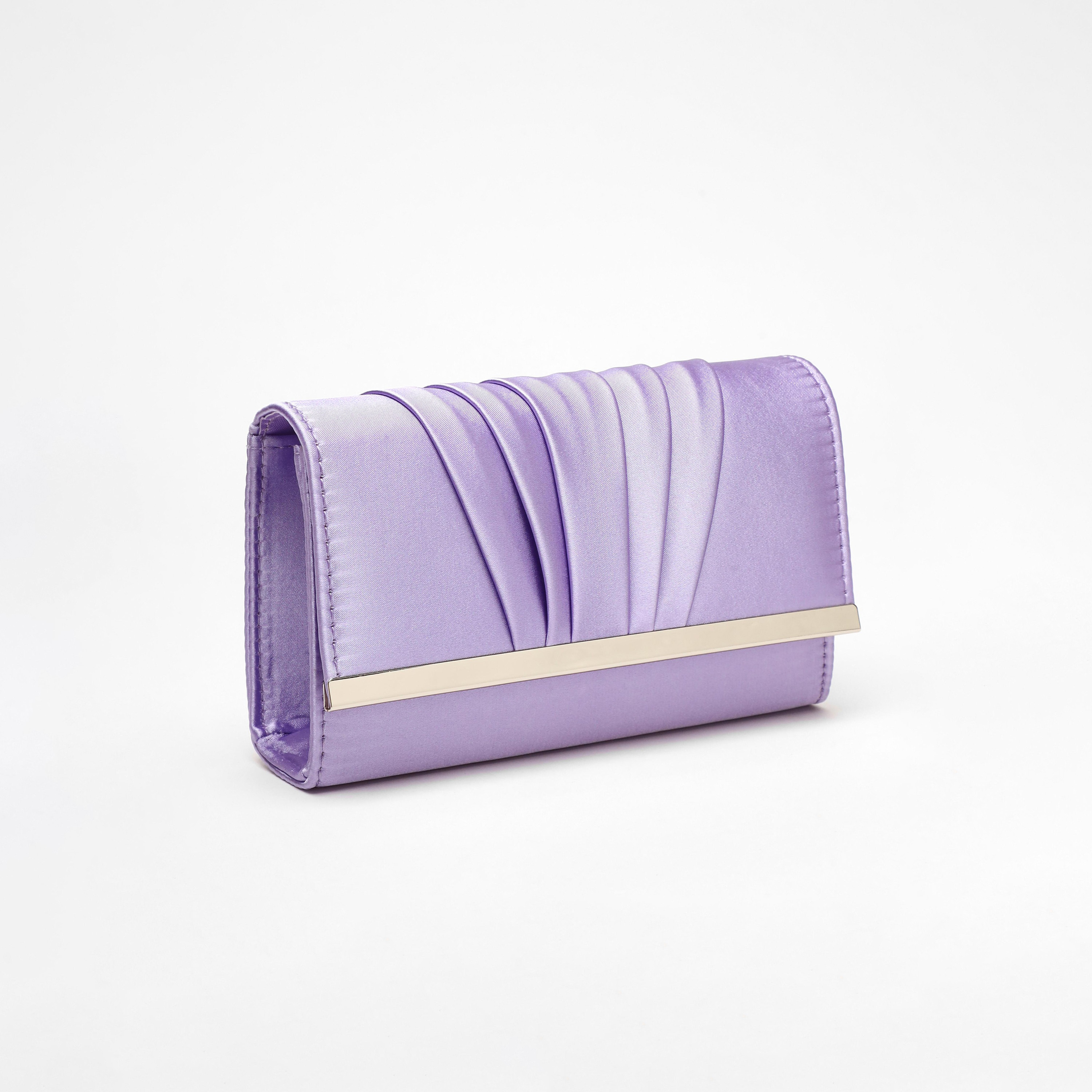 Quiz Pleated Clutch with Magnetic Closure and Chain Detachable Strap-women-bagsandwallets-handbags-image-2