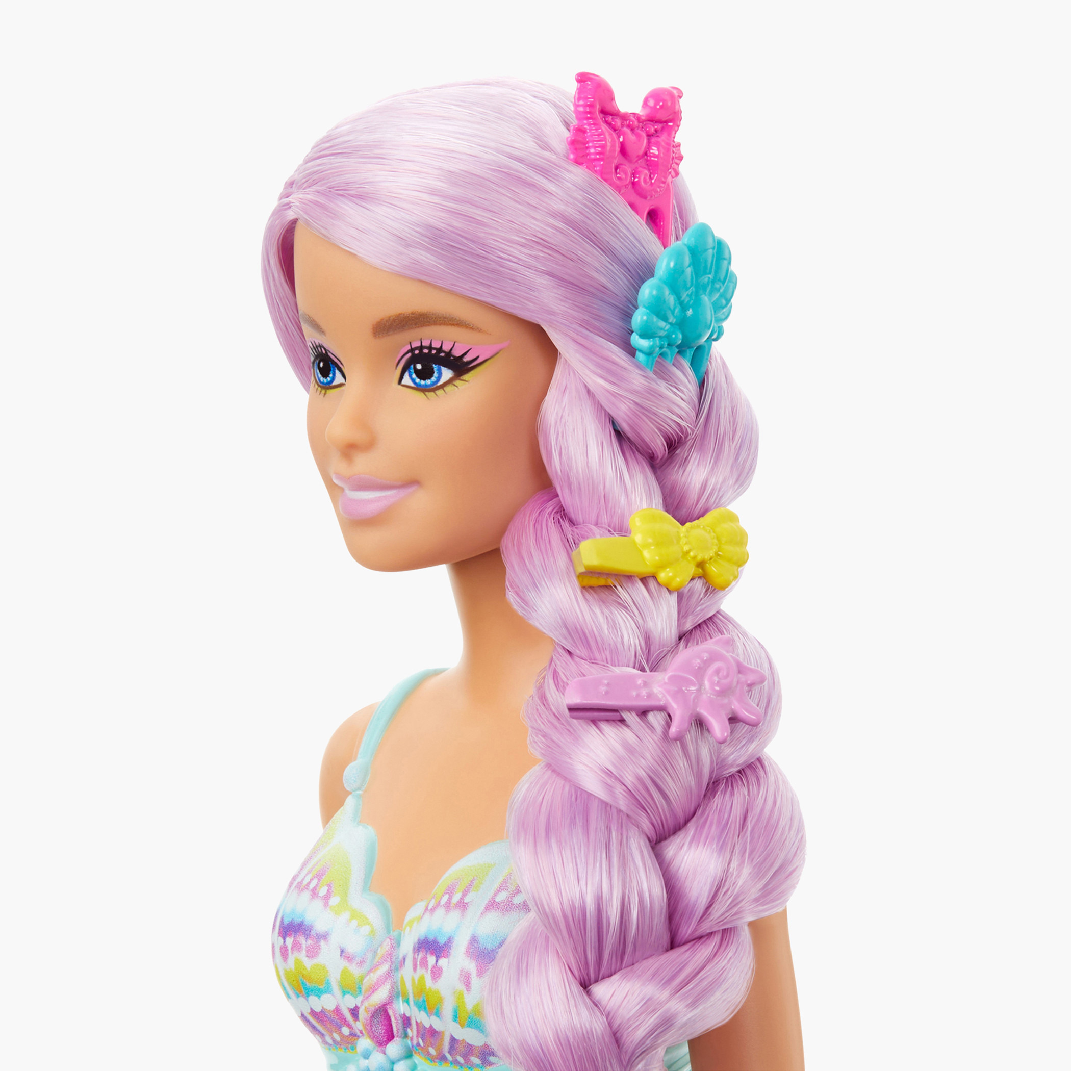 دمية حورية البحر بشعر خيالي وردي بطول 7 بوصات وإكسسوارات ملونة للعب التصفيف من باربي-toys-dollsandplaysets-dollplaysets-image-2