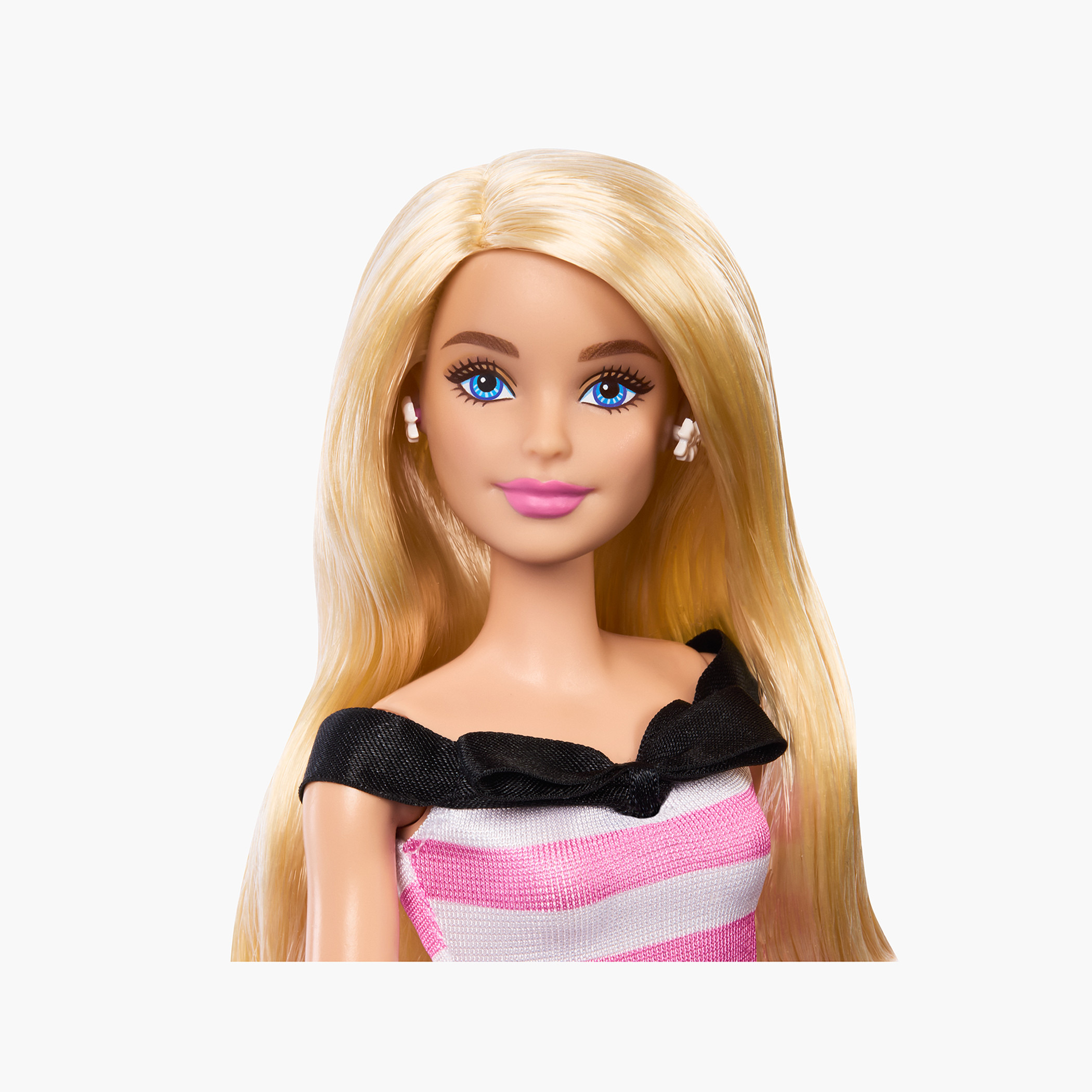 Barbie Doll and Accessories, 65th Anniversary Commemorative Doll with Blonde Hair, Striped Dress-toys-dollsandplaysets-dollplaysets-image-2