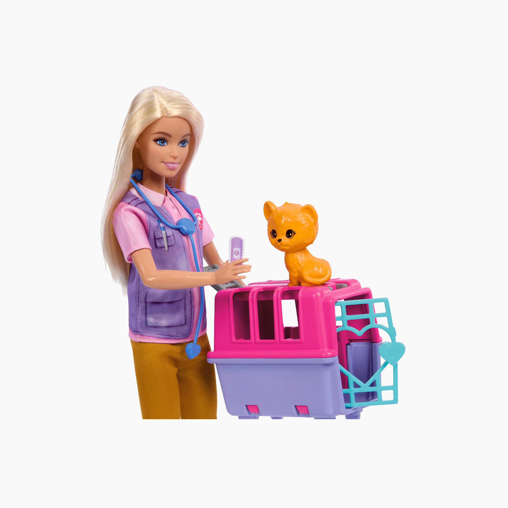 Barbie Careers Playset, Animal Rescue & Recovery Set with Doll, Monkey & Tiger Figures, Accessories-toys-dollsandplaysets-dollplaysets-image-2