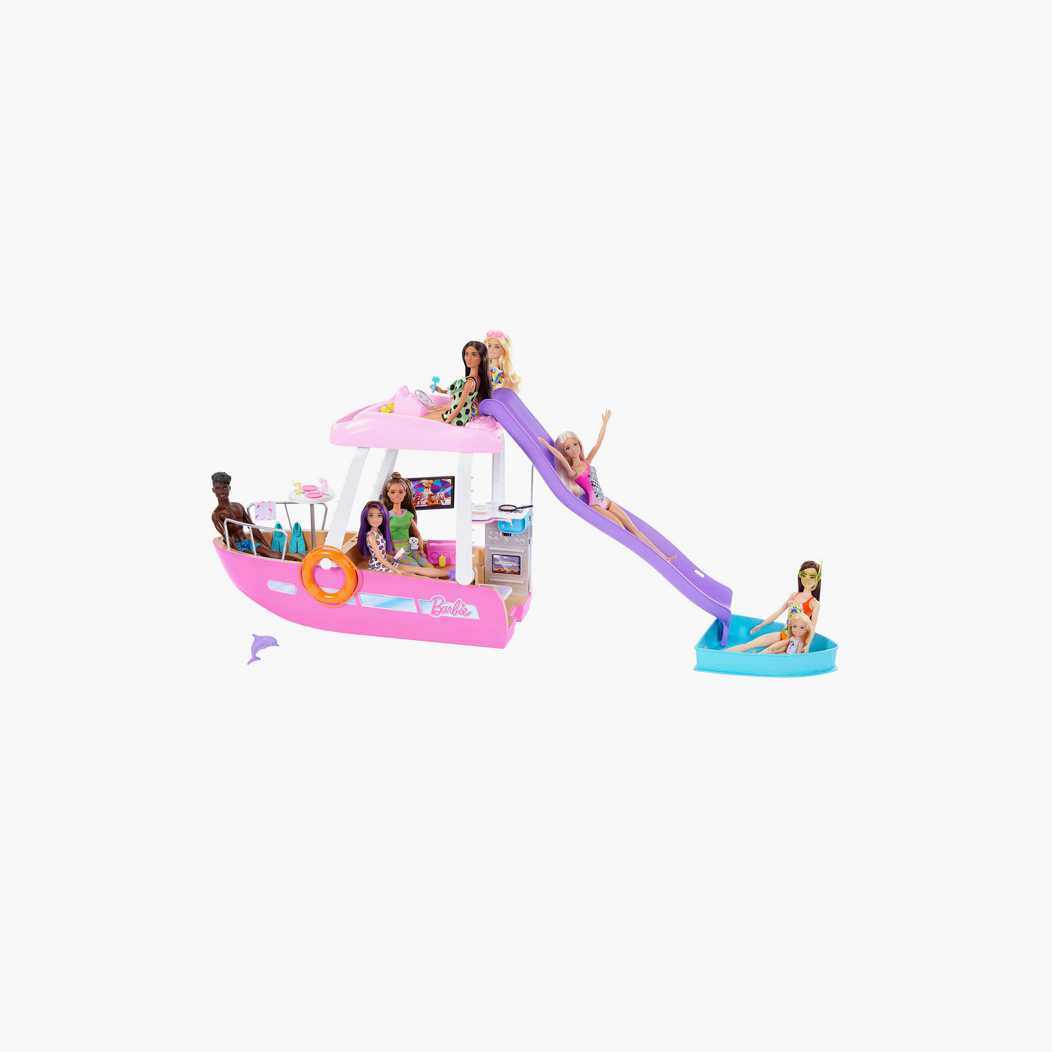Barbie Dream Boat Playset with 20+ Ocean-Themed Accessories, Including Pool, Slide & Dolphin-toys-dollsandplaysets-dollplaysets-image-2