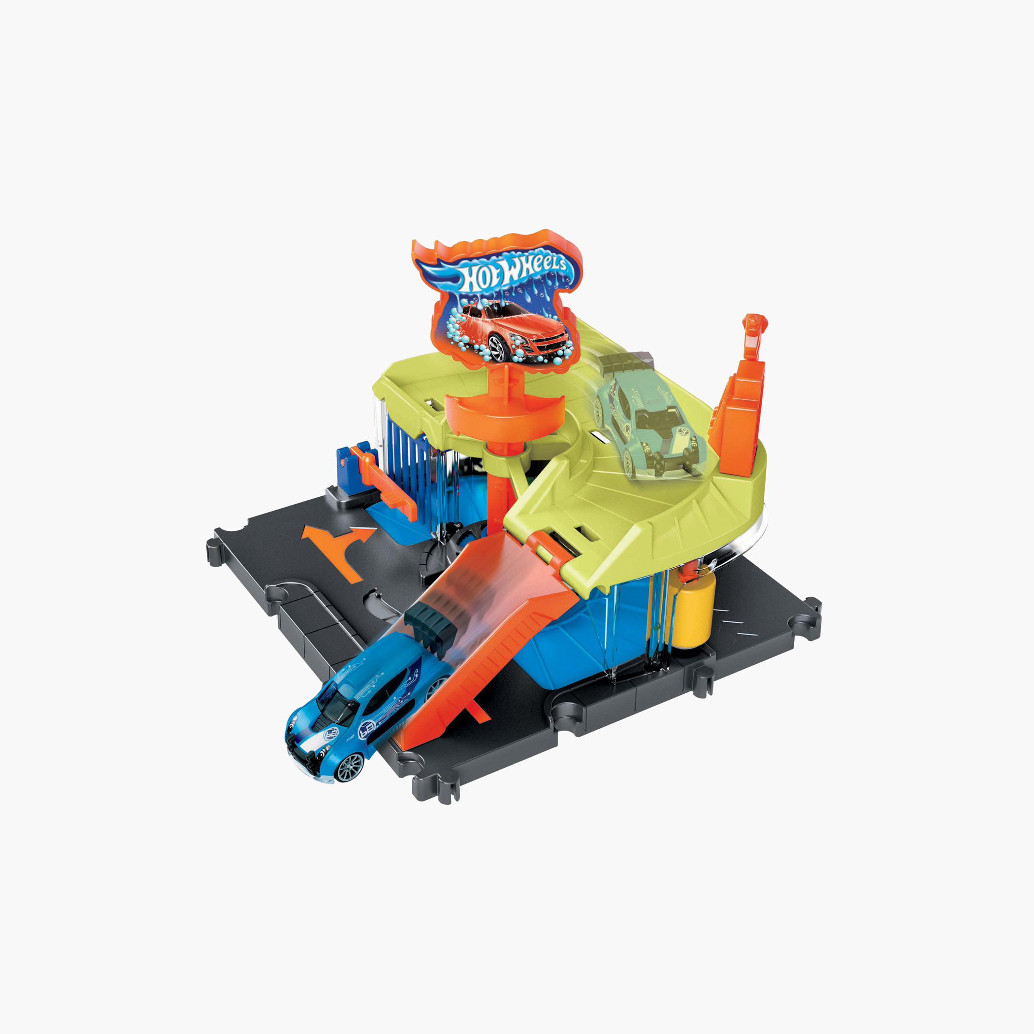 Hot Wheels City Toy Track Set, Express Car Wash Playset with 1:64 Scale, Foam Roller & Drying Flaps-toys-playvehicles-vehicleplaysets-image-3