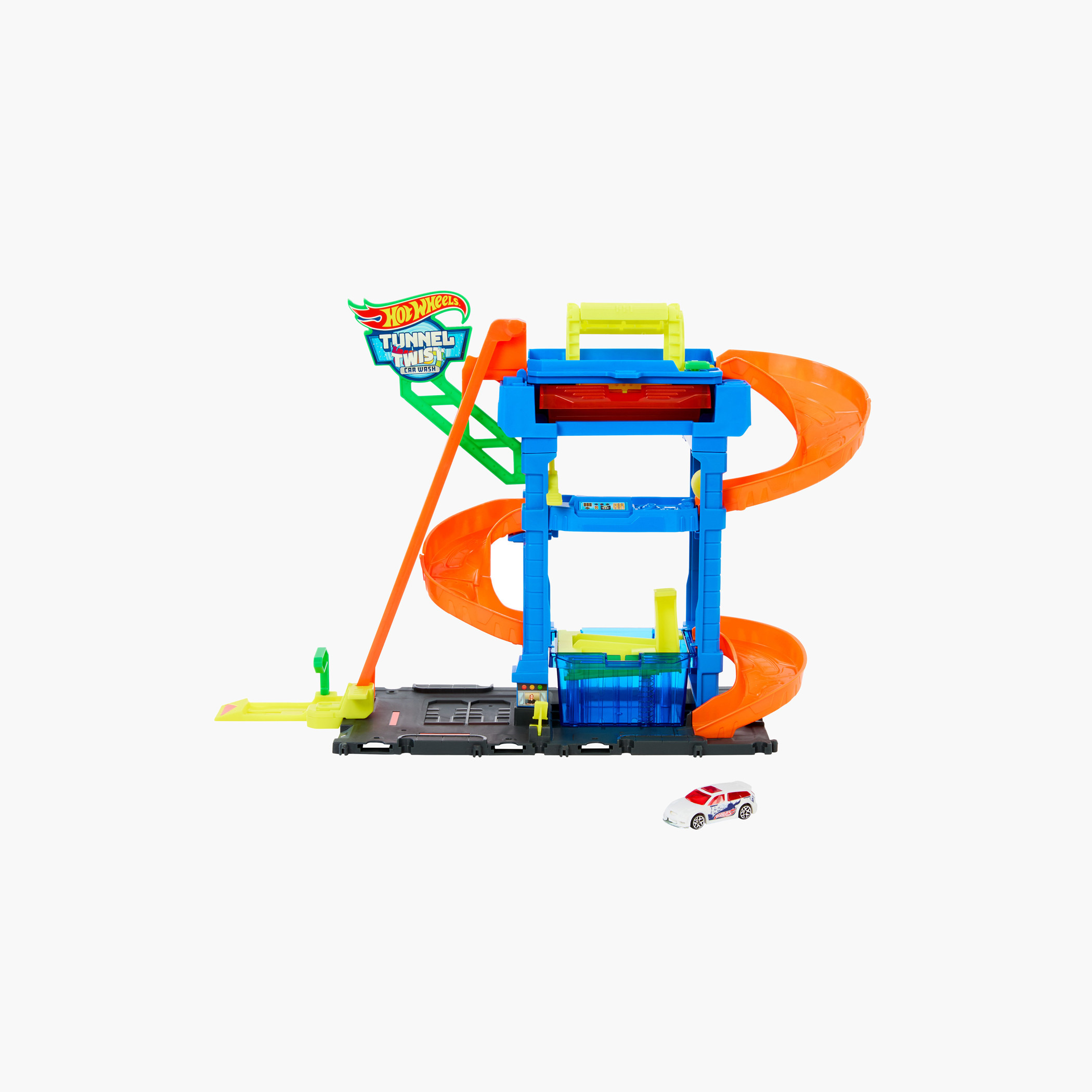 Hot Wheels City Toy Car Track Set, Tunnel Twist Car Wash with 1 Color Shifters Vehicle in 1:64 Scale-toys-playvehicles-vehicleplaysets-image-1