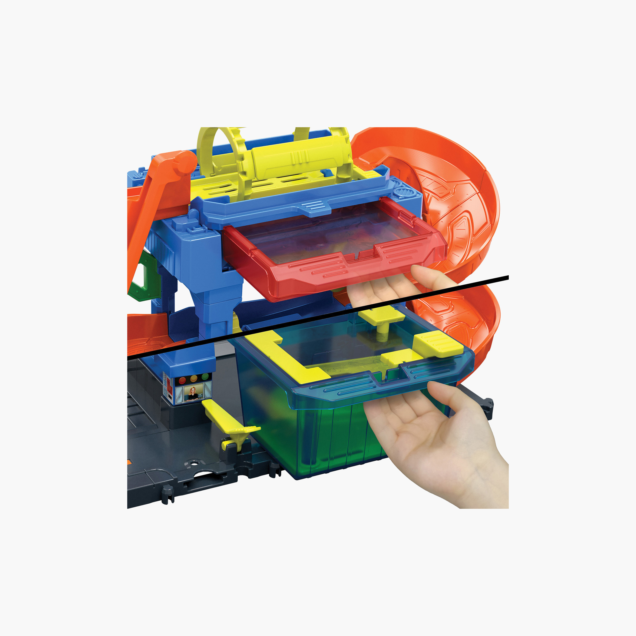 Hot Wheels City Toy Car Track Set, Tunnel Twist Car Wash with 1 Color Shifters Vehicle in 1:64 Scale-toys-playvehicles-vehicleplaysets-image-4