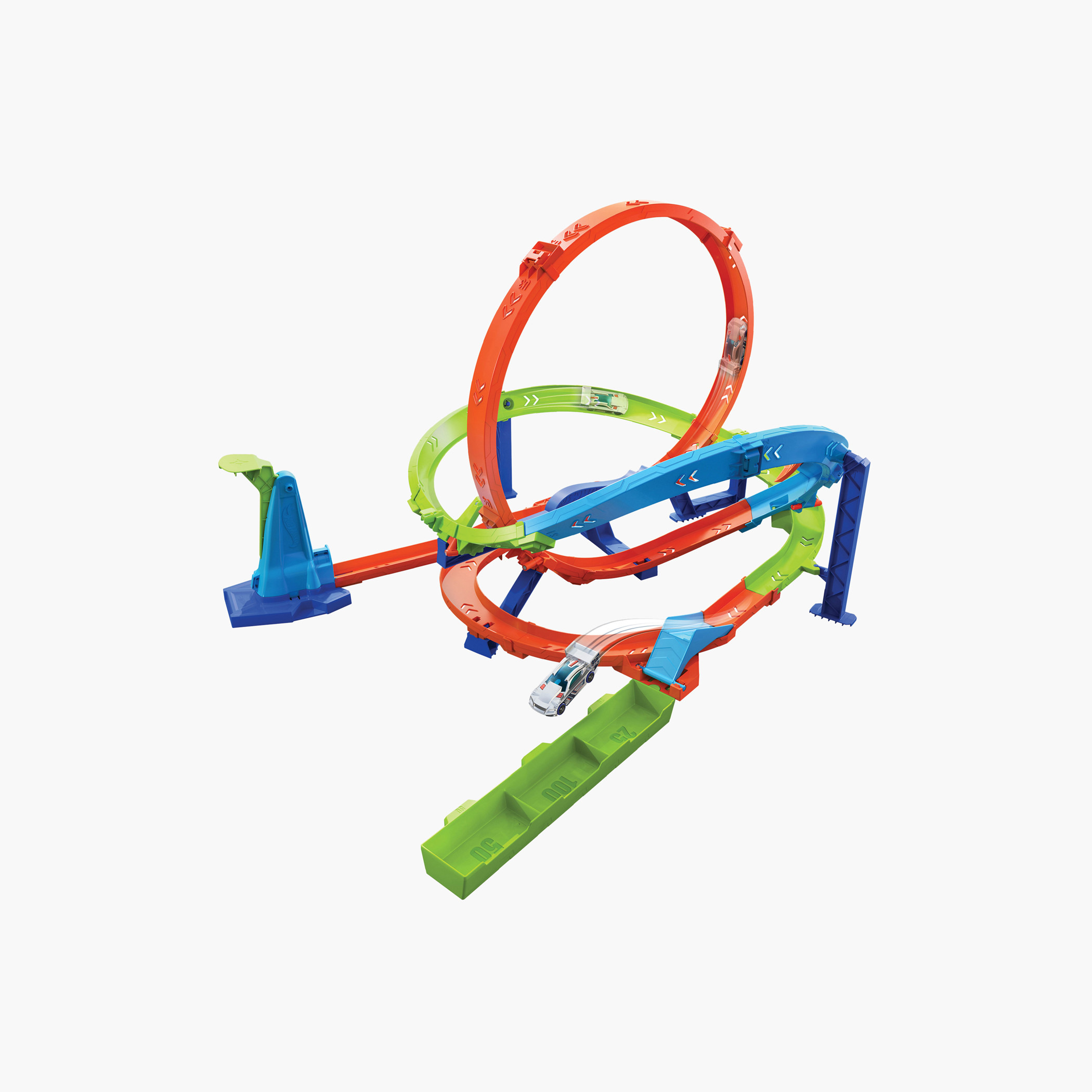 Hot Wheels Toy Car Track Set, 1:64 Scale, Action Loop Cyclone Challenge Track, 2 Ways to Play-toys-playvehicles-vehicleplaysets-image-4