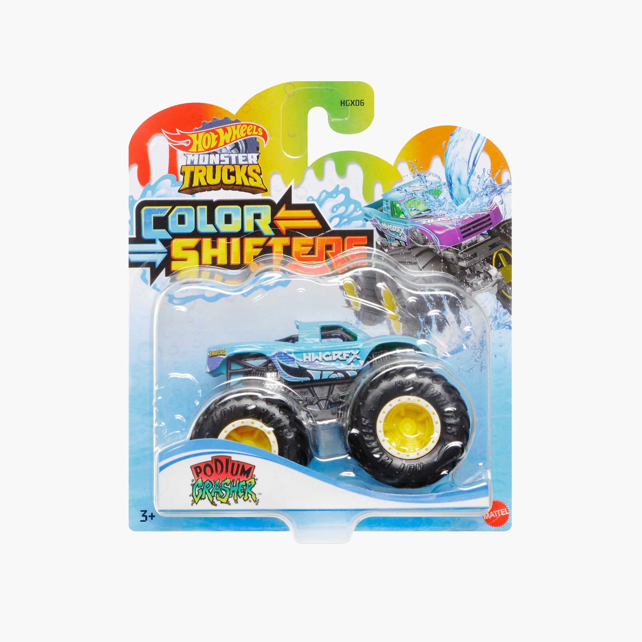 شاحنة مونستر تراكس كولور شيفترز بمقياس 1:64 من هوت ويلز (قد تختلف الأشكال)-toys-playvehicles-cars-image-6