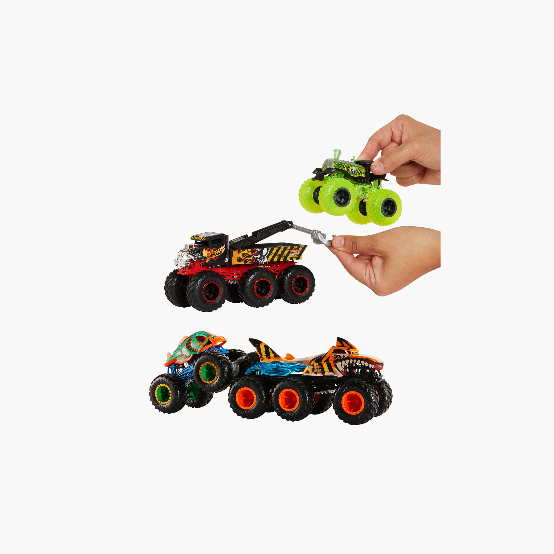 Hot Wheels Monster Trucks, 1:64 Scale Toy with 6 Wheels, Haul or Tow Other Vehicles(Styles May Vary)-toys-playvehicles-cars-image-3