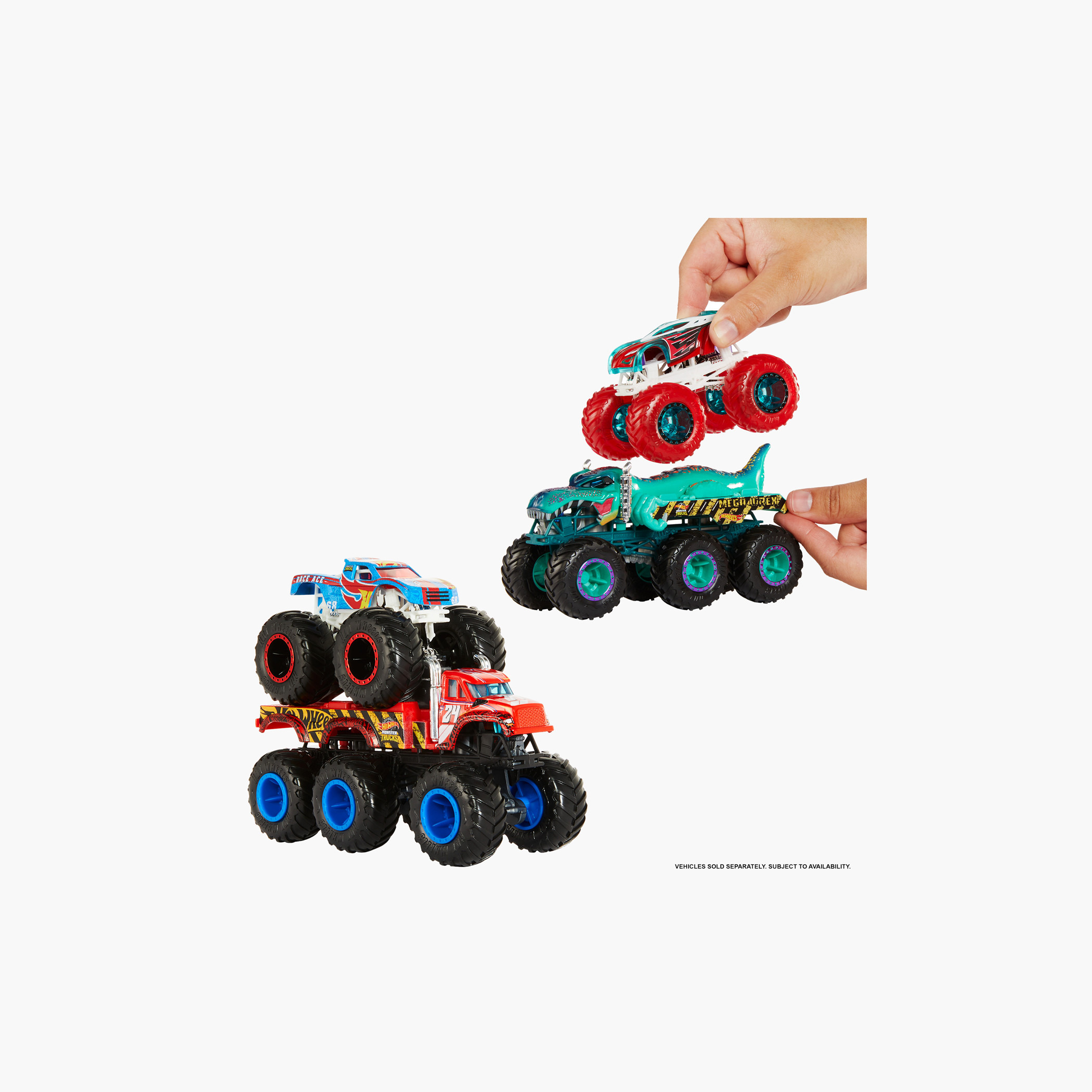 Hot Wheels Monster Trucks, 1:64 Scale Toy with 6 Wheels, Haul or Tow Other Vehicles(Styles May Vary)-toys-playvehicles-cars-image-4