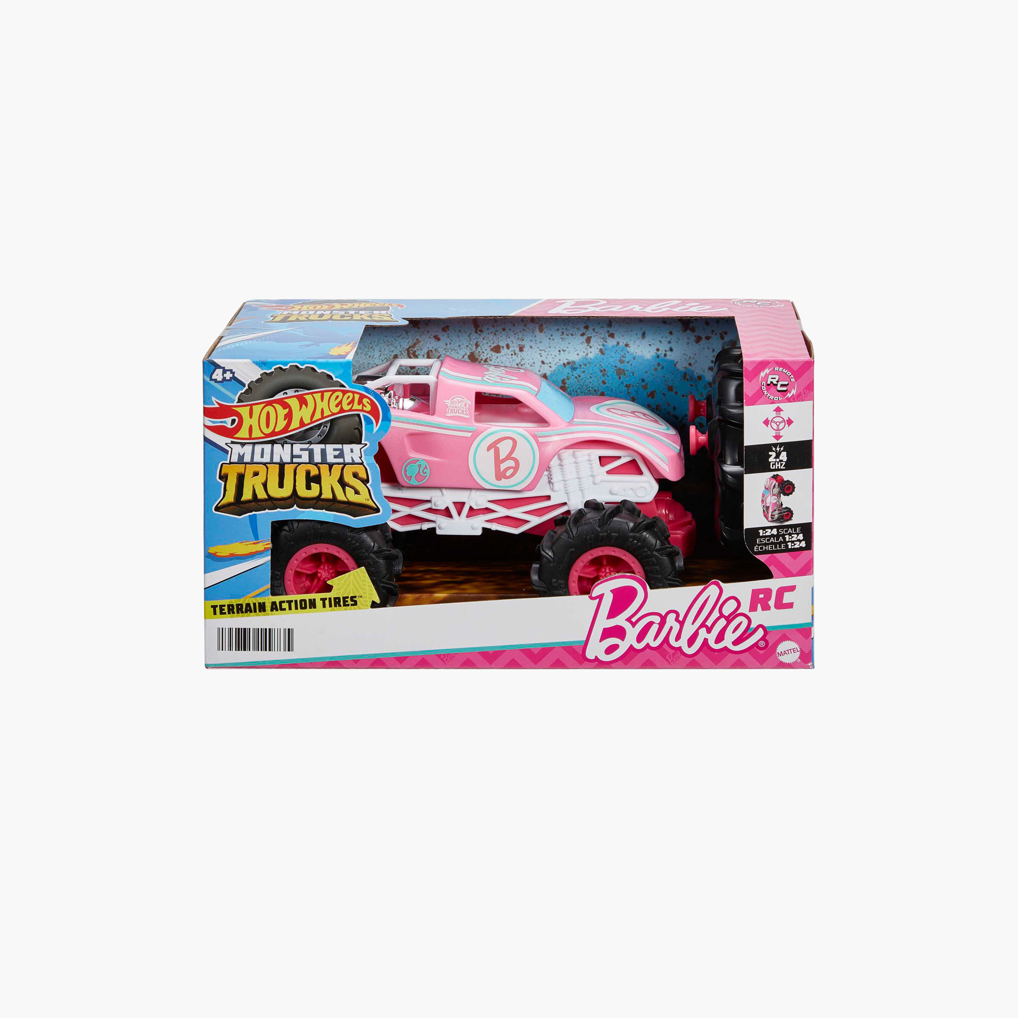 Hot Wheels Barbie Monster Truck Remote Control Toy Car-toys-remotecontrolledvehicles-rccars-image-6