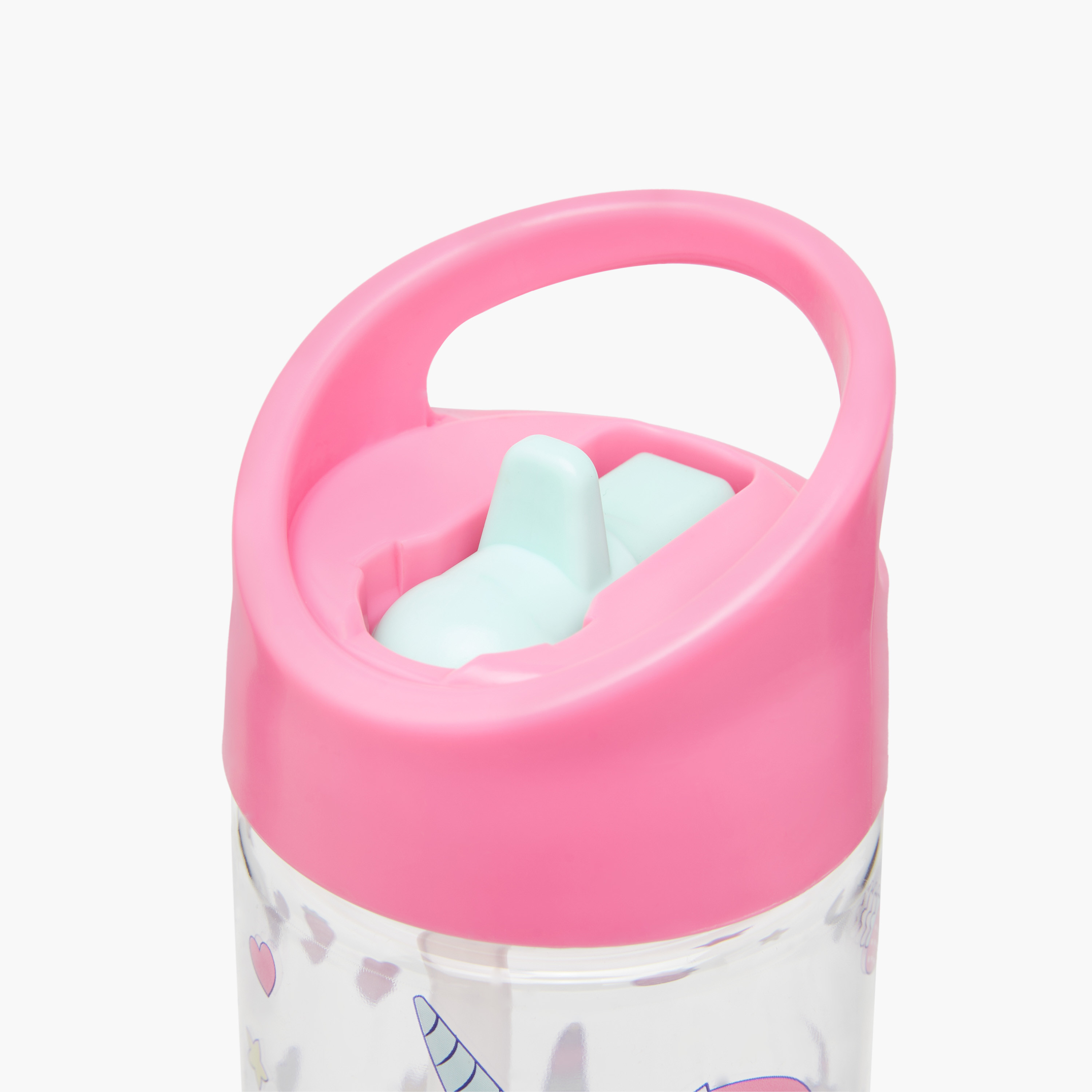 GLOO Unicorn Print Water Bottle with Straw and Handle - 420 ml-school-waterbottles-image-3