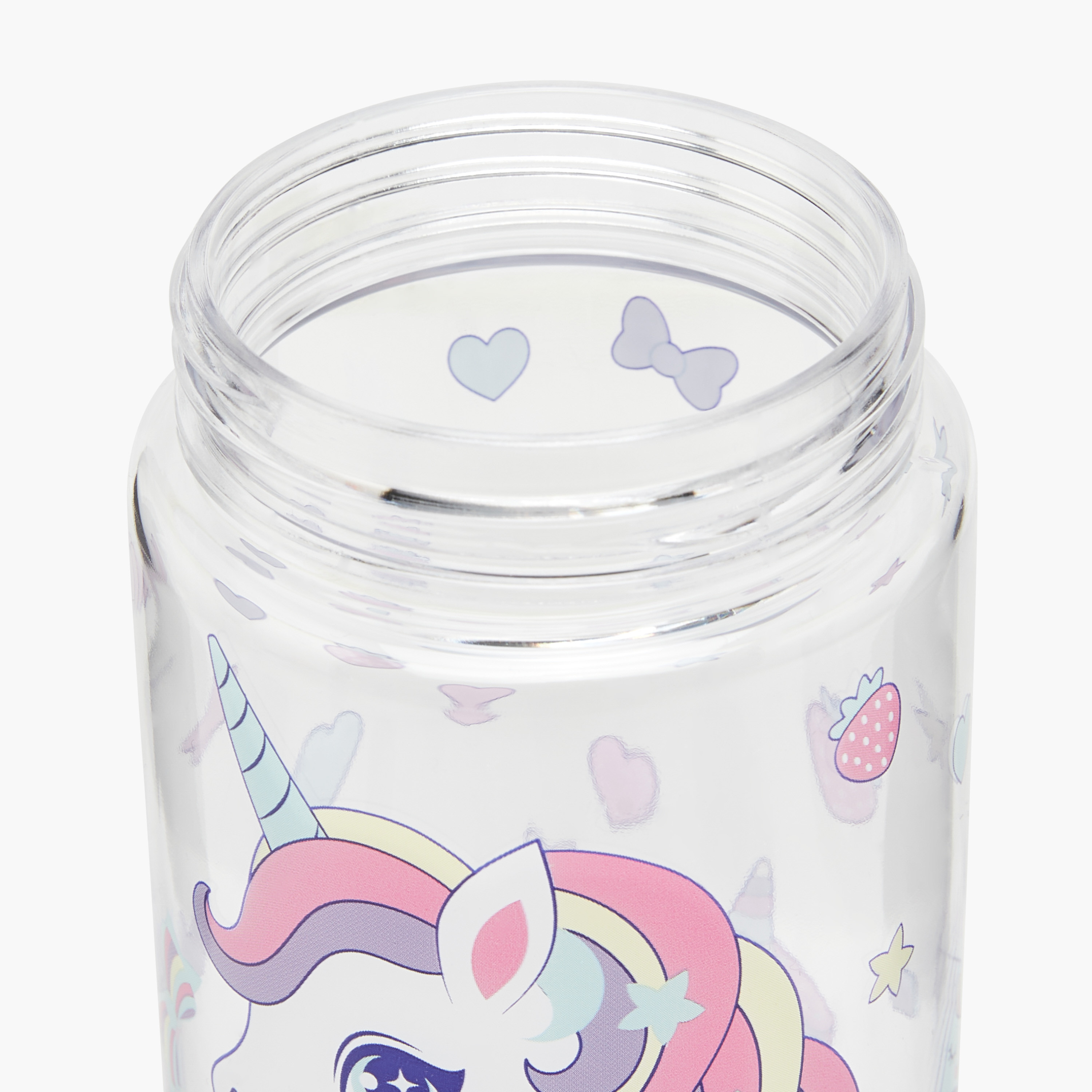 GLOO Unicorn Print Water Bottle with Straw and Handle - 420 ml-school-waterbottles-image-5
