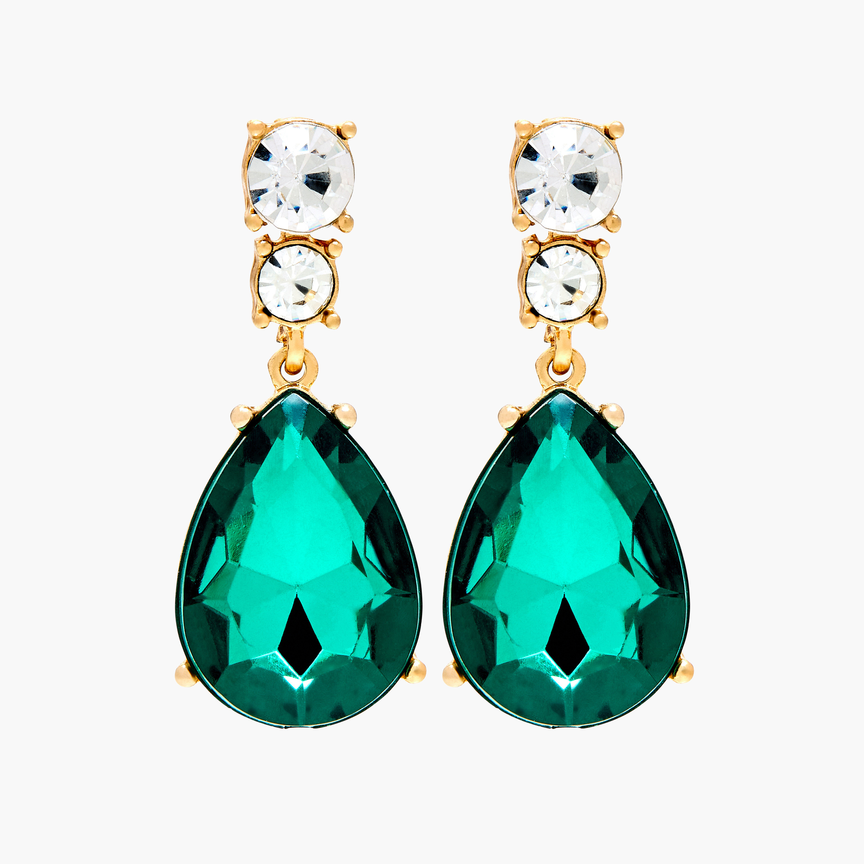 Floral Stone Embellished Earrings-women-watchesandjewellery-jewellery-earrings-image-1